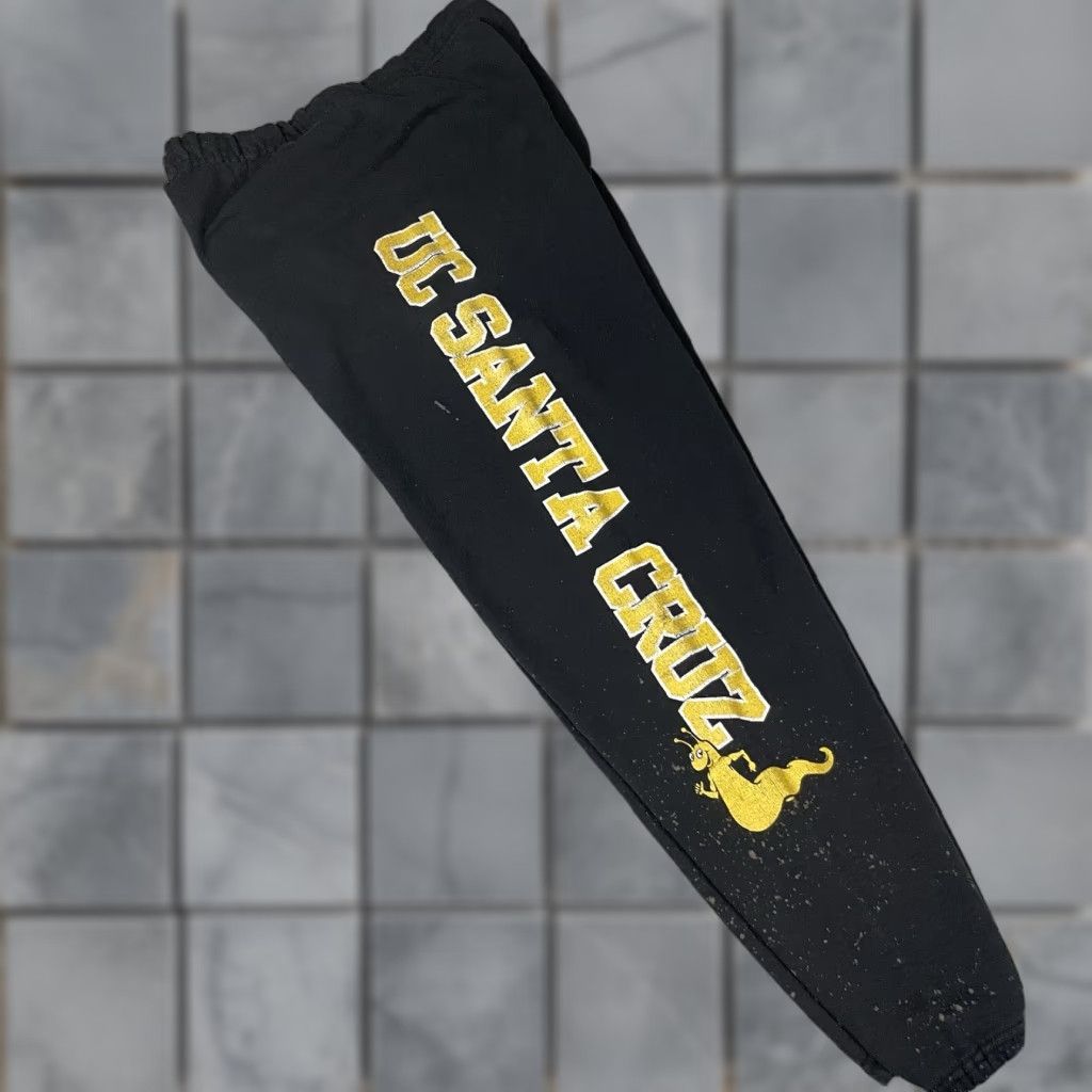 Jerzees VINTAGE UC SANTA CRUZ Slugs Sweatpants Men S Black College Athletic JERZEES Pattern Logo Size US 29 - 1 Thumbnail
