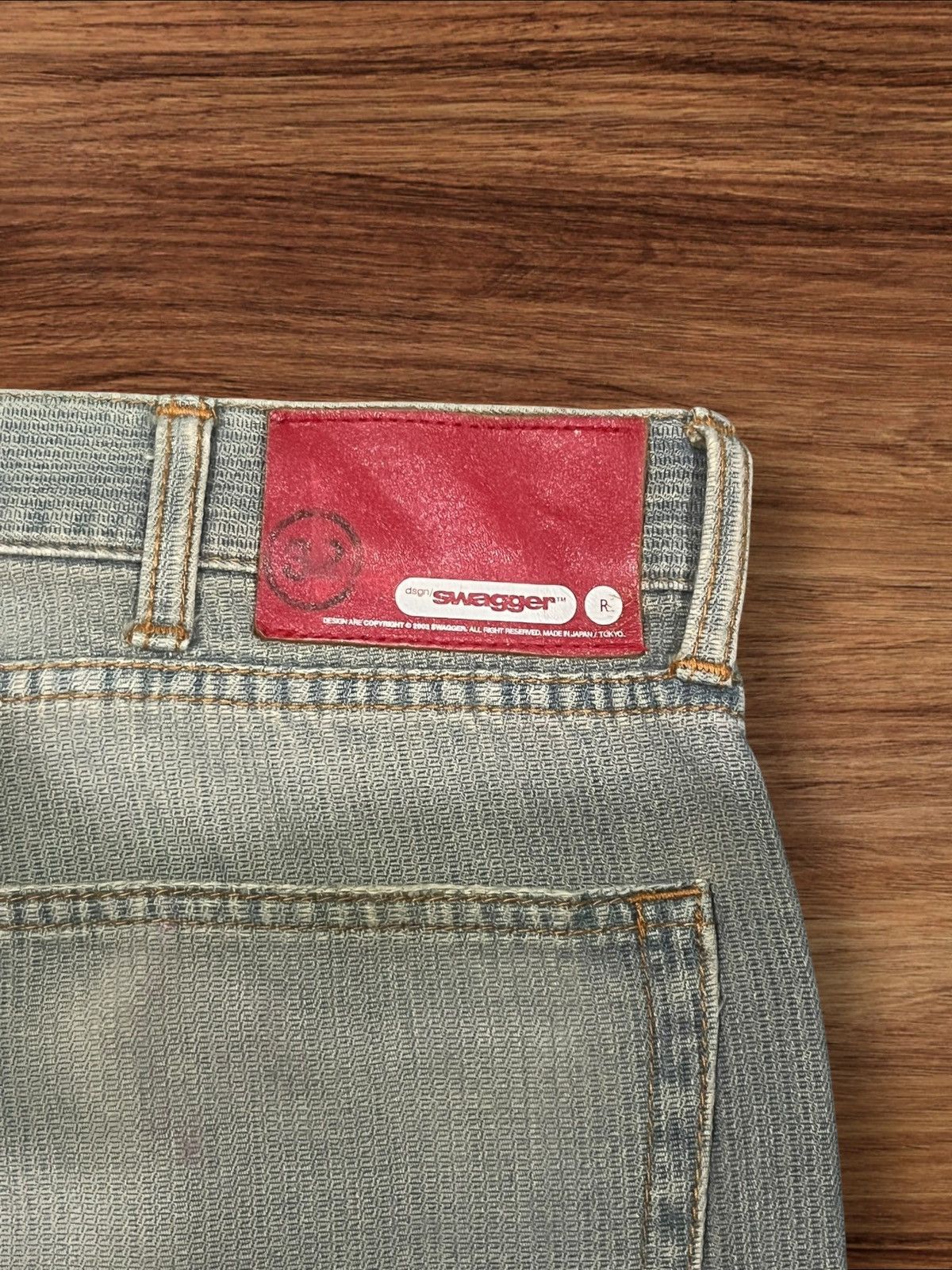 Japanese Brand × PHENOMENON × Swagger Vintage Japanese Brand Swagger Distress Stripe Straight Jean Size US 32 / EU 48 - 9 Thumbnail