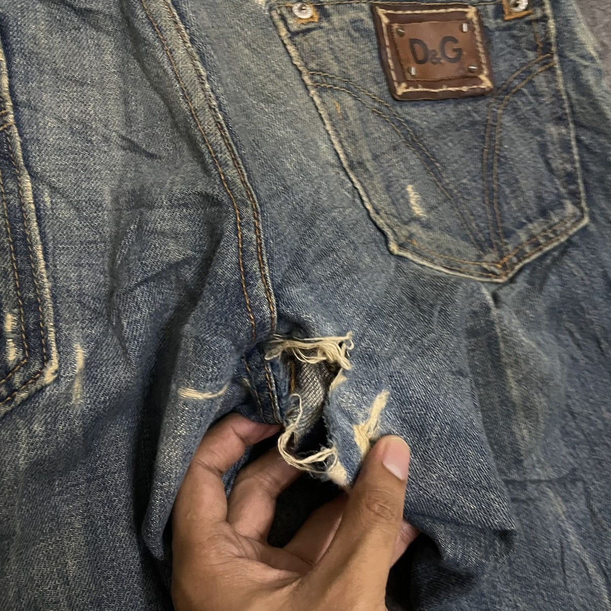 Dolce & Gabbana D&G Distressed Denim Grunge Style Size US 36 / EU 52 - 15 Thumbnail
