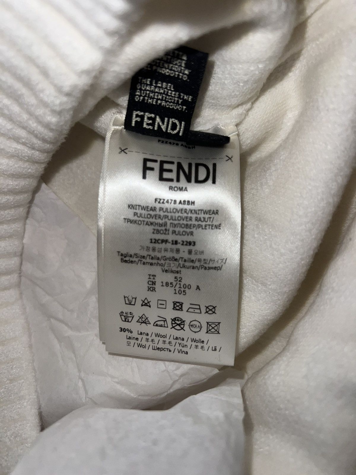 Fendi Fendi Embossed FF Logo Sweatshirt Size US L / EU 52-54 / 3 - 11 Thumbnail