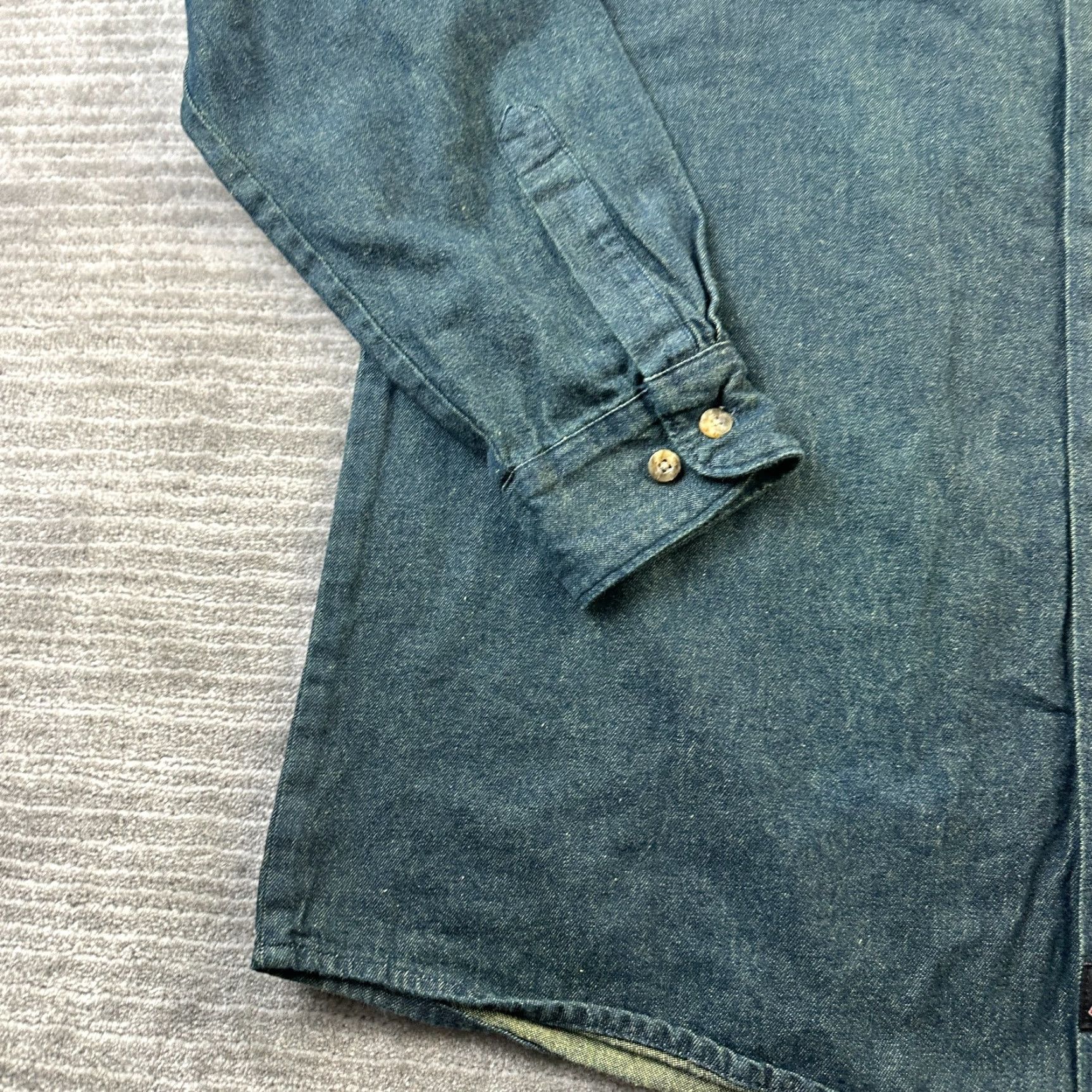 Dickies Dickies Shirt Mens Large Blue Denim Button Up Work Wear Size US L / EU 52-54 / 3 - 5 Thumbnail