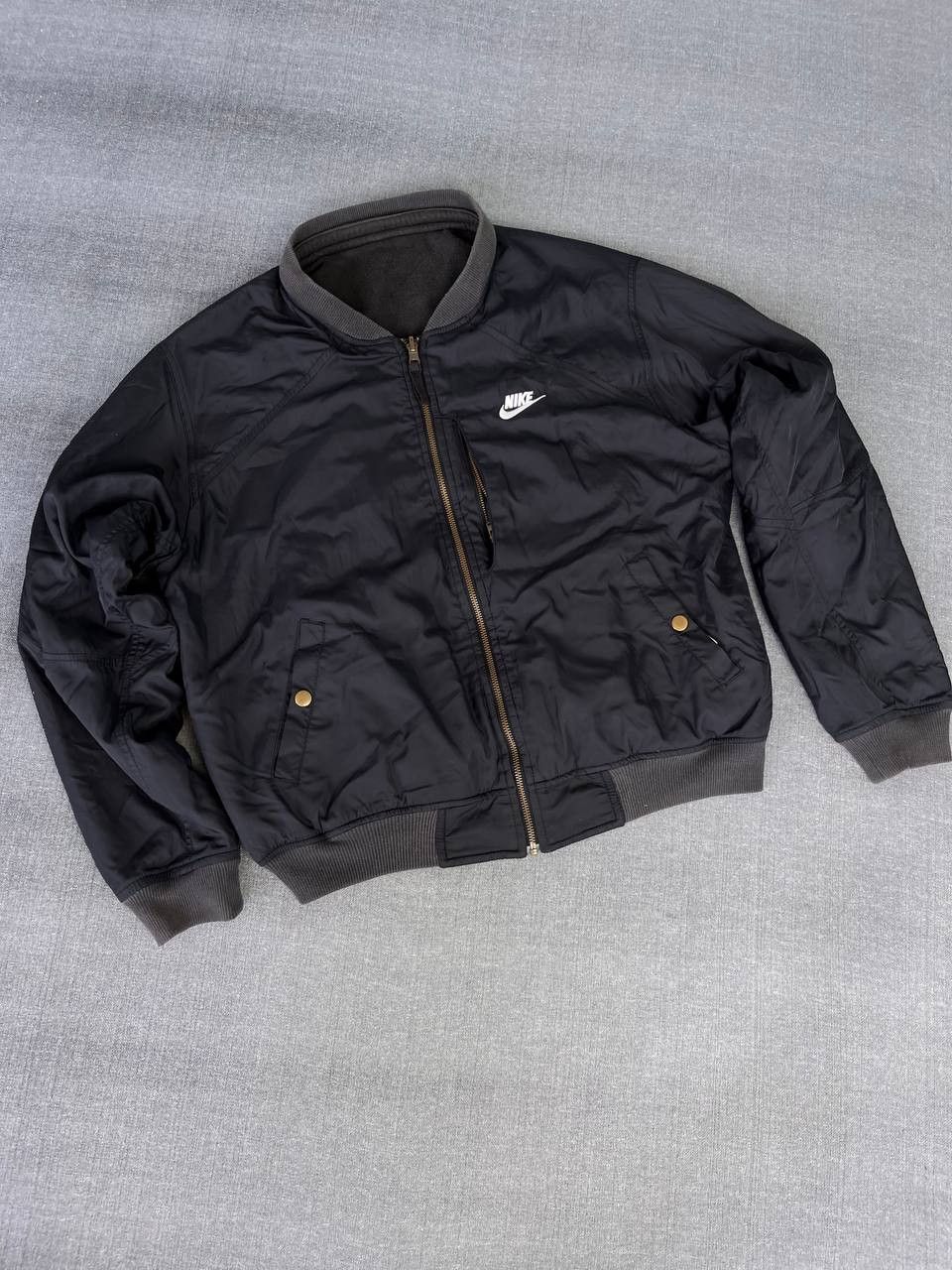 Nike × Vintage Vintage y2k Nike reversible bomber jacket Size US M / EU 48-50 / 2 - 1 Thumbnail