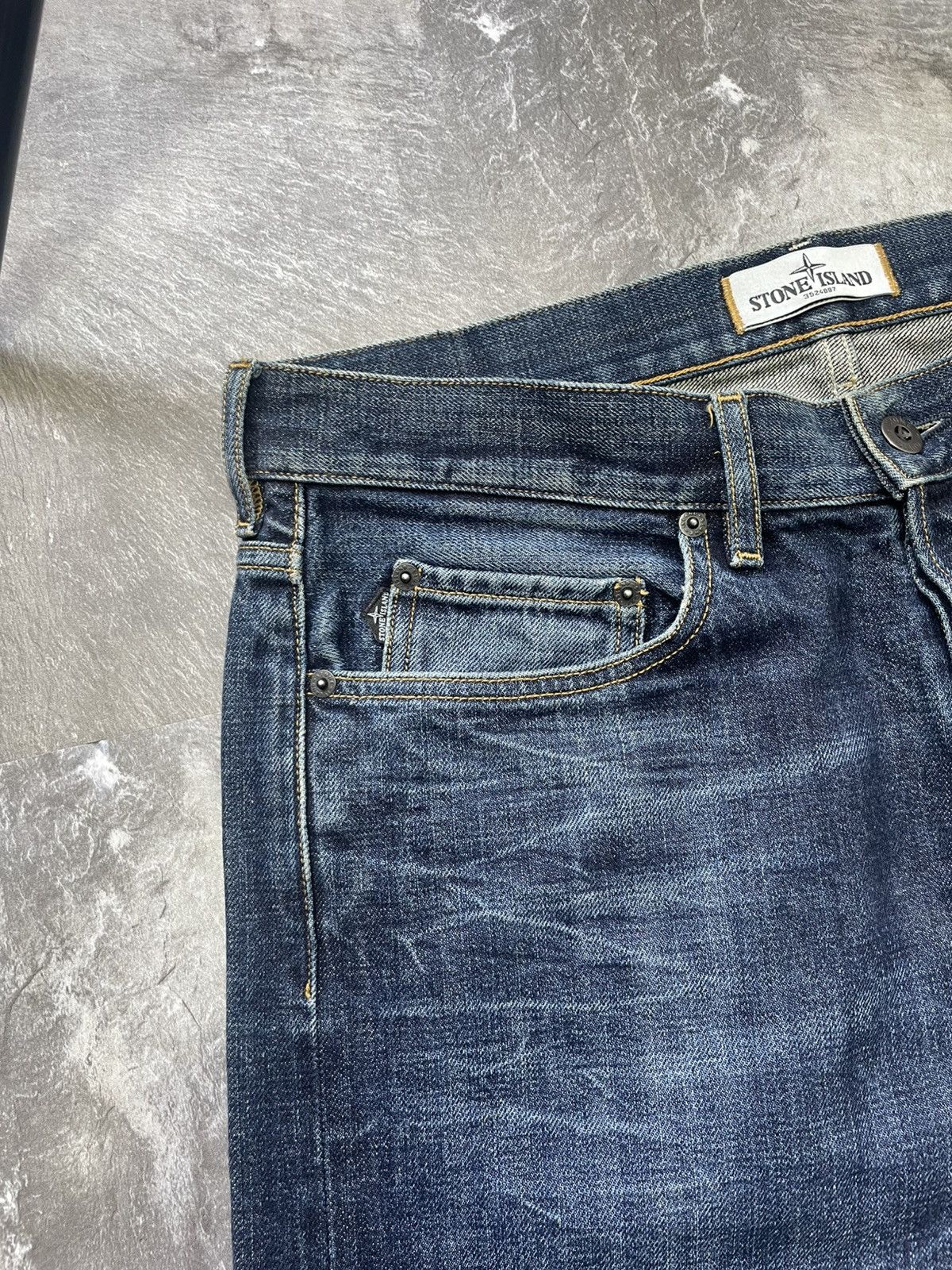 Stone Island Vintage Stone Island Baggy Denim Jeans Patch Logo 90s Y2k Size US 32 / EU 48 - 12 Thumbnail