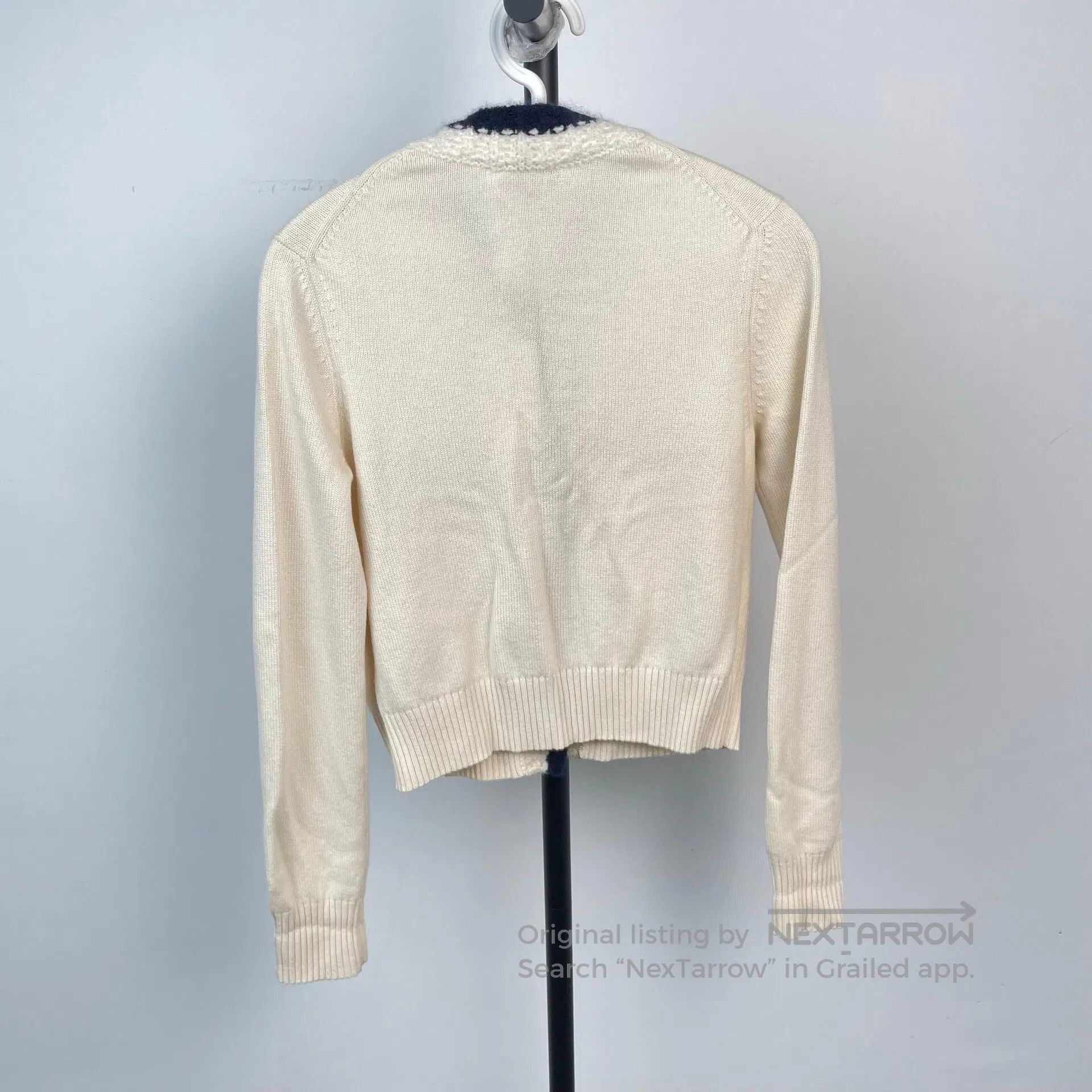 Chanel Chanel Beige and Black Edge Long Sleeve Cashmere Knit Open Size XXS / US 00 / IT 34 - 2 Thumbnail