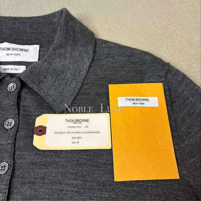 Thom Browne Thom Browne Gray Polo collar short sleeves Size US XS / EU 42 / 0 - 4 Thumbnail