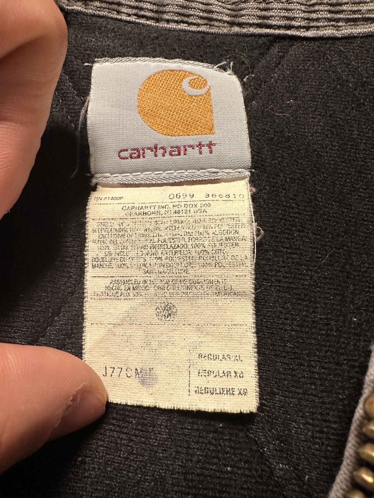 Carhartt Carhartt Aztec Grail Jacket J77CMT Grey 1999 XL Distressed Size US XL / EU 56 / 4 - 9 Thumbnail