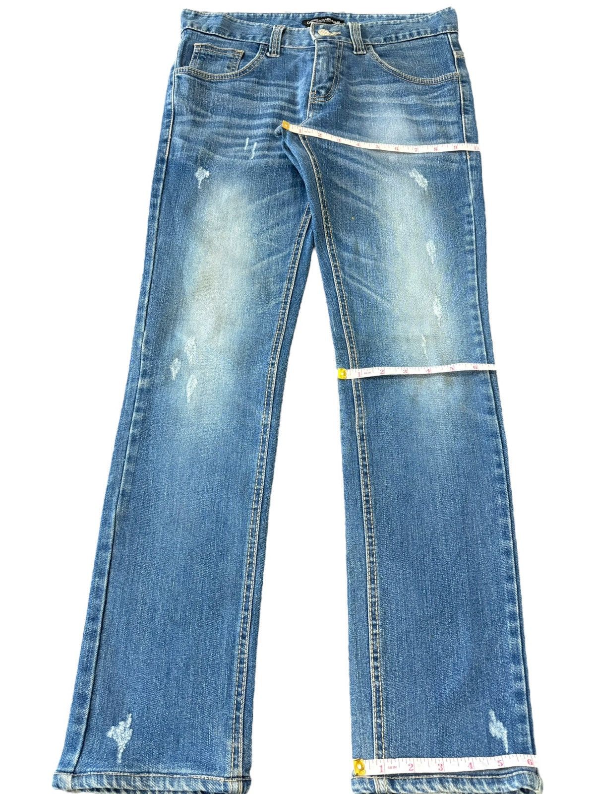 Dolce & Gabbana Vintage Italy Dolce Gabbana Distressed Clawmark Jeans Size 31" - 8 Thumbnail