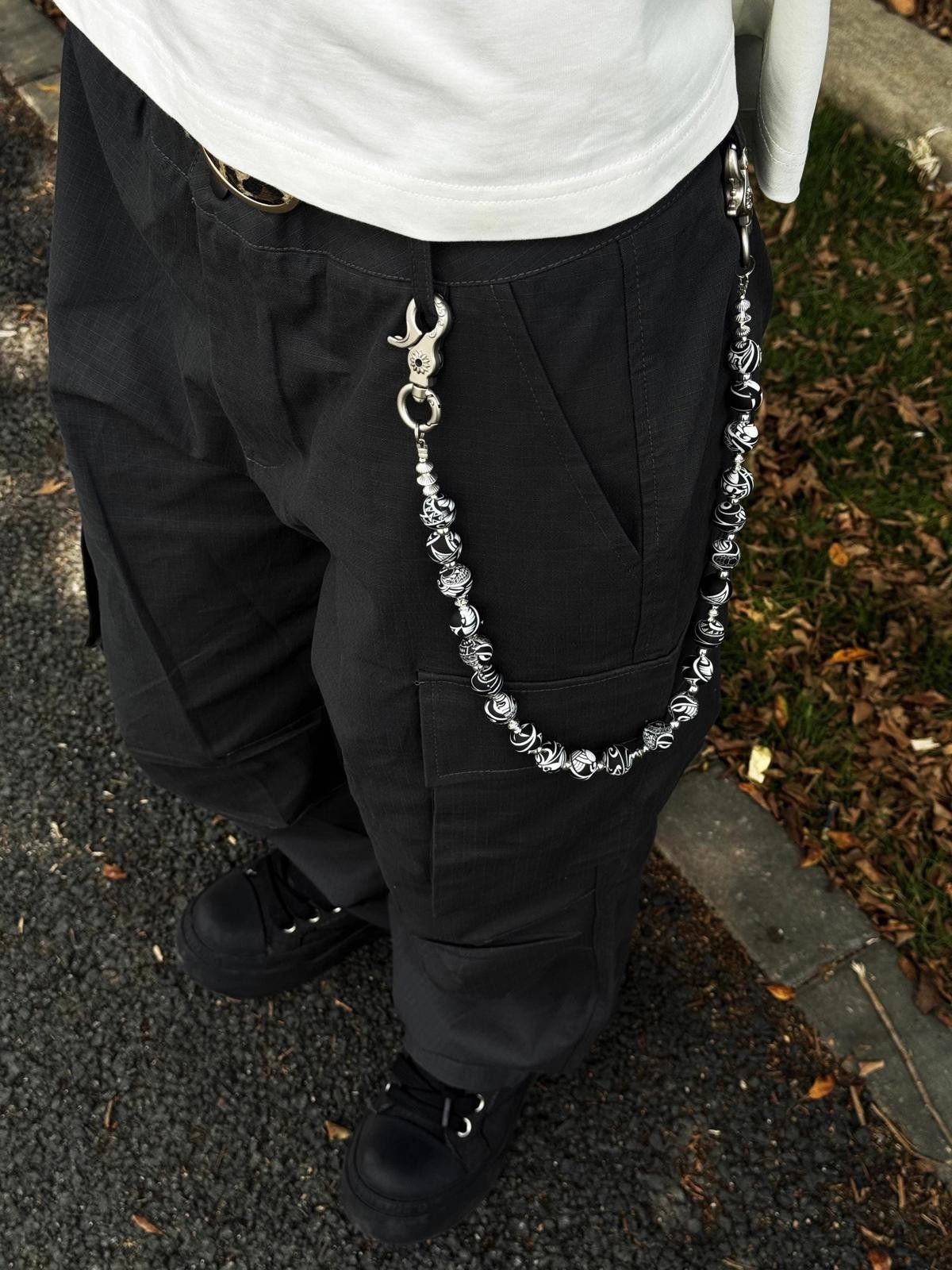Jewelry Cashew Bead Pants Wallet Chain,Y2K Jeans Chain Size ONE SIZE - 2 Thumbnail