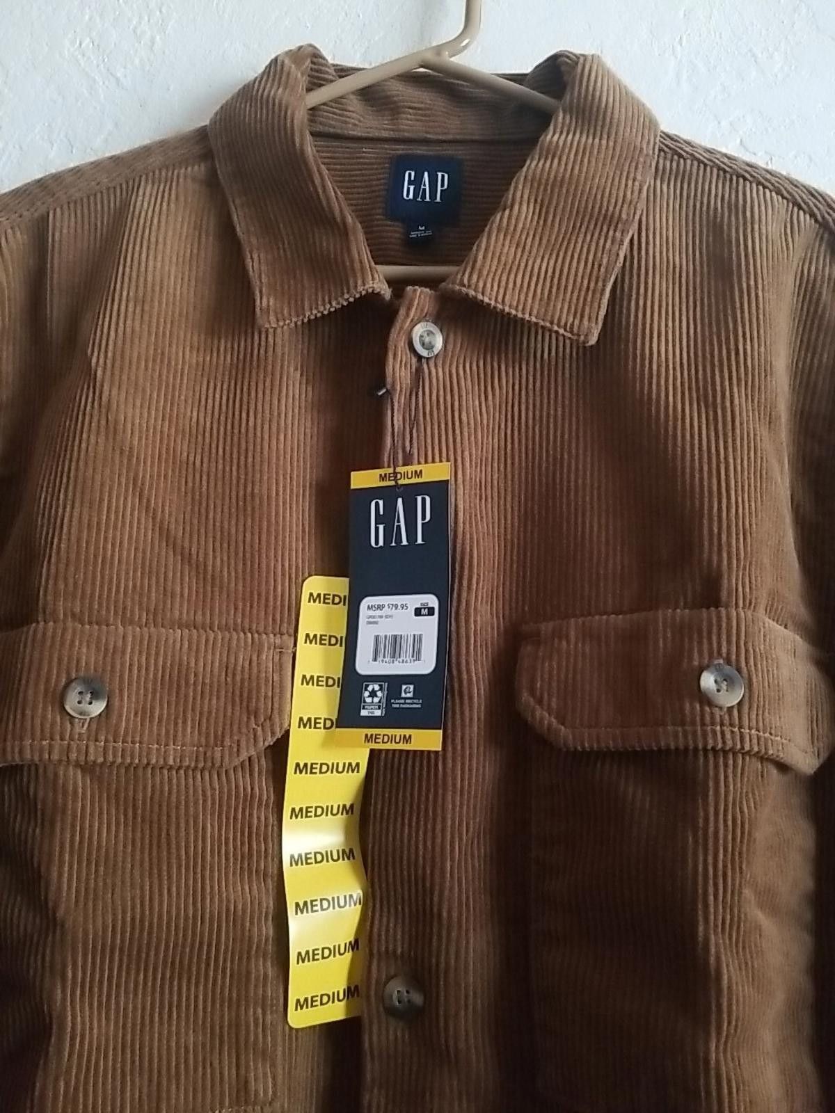 Gap Gap Mens Medium Corduroy Long Sleeve Button Up Cotton Shirt Size US M / EU 48-50 / 2 - 6 Thumbnail