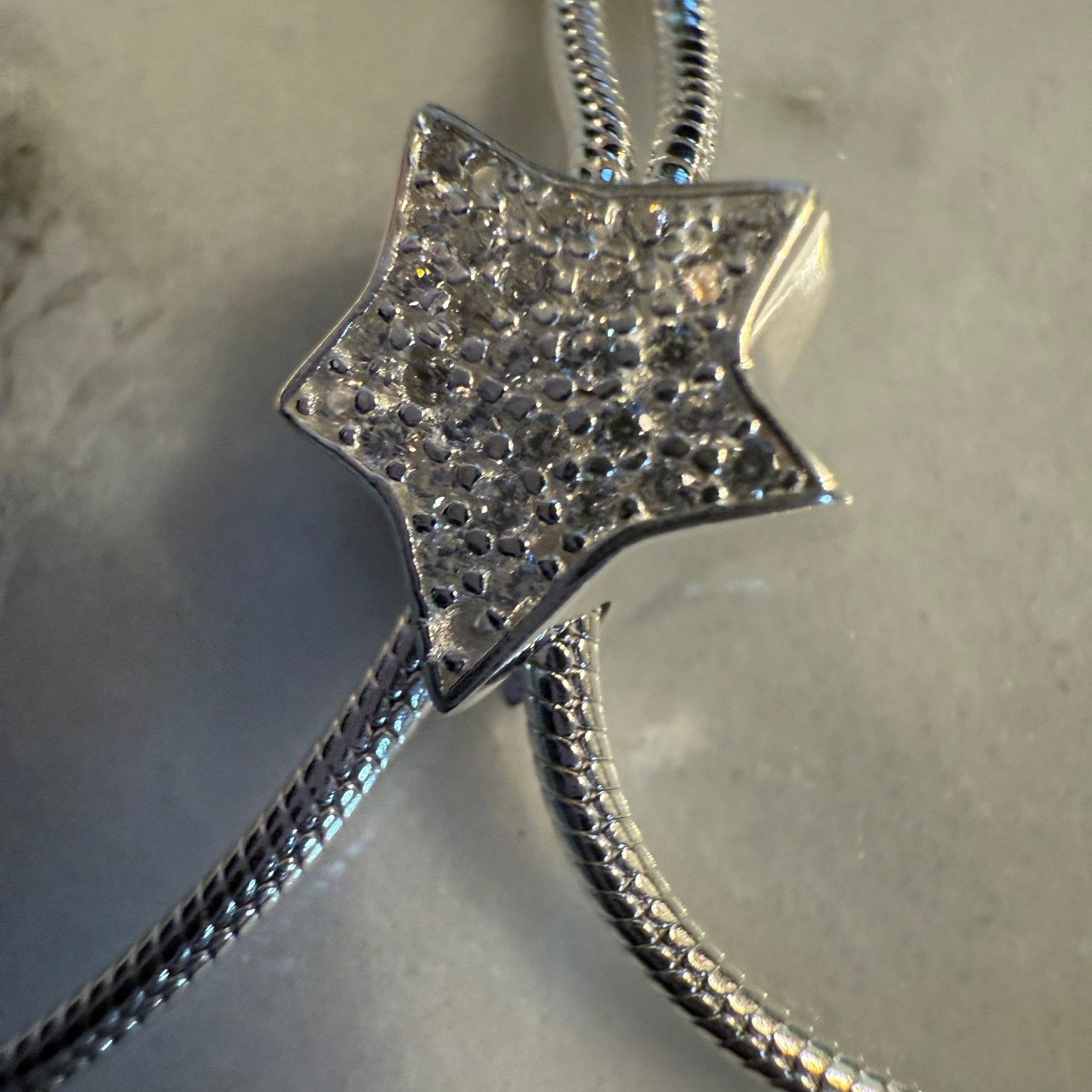 pandora Authentic Pandora Sterling Silver Slider Bracelet Pavé Star Size ONE SIZE - 2 Thumbnail