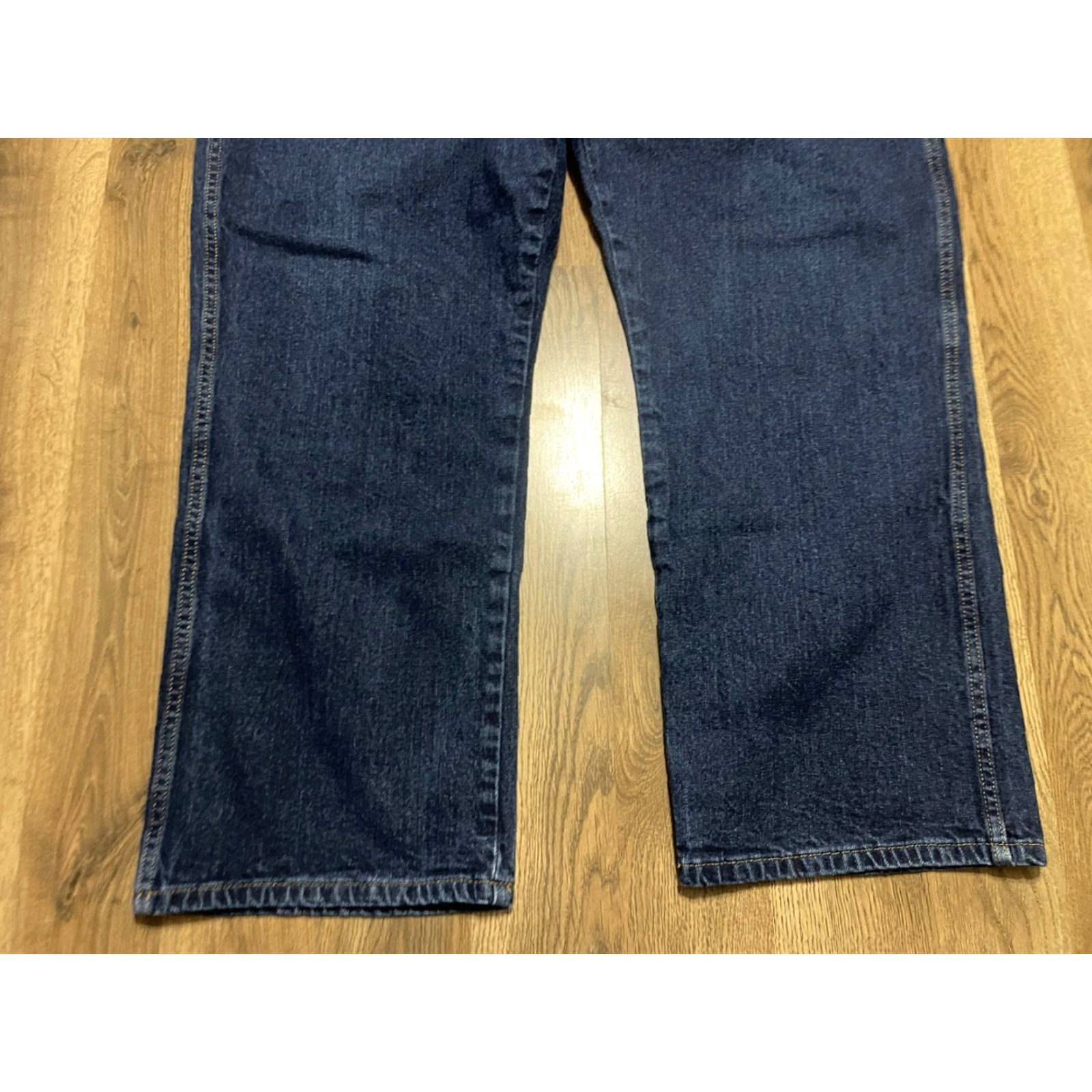 Vintage Work n' Sport Jeans Men's 46x28 Blue Denim Straight Leg Pockets Jeans Sports Style Regular Fit - 28 Inseam Pockets Mens Size US 30 / EU 46 - 3 Thumbnail