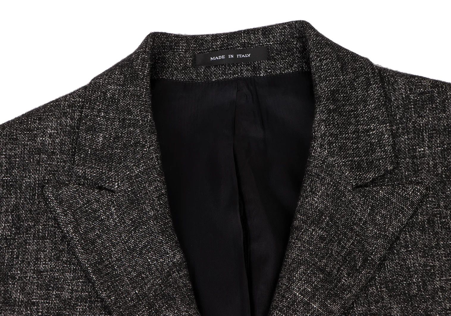 Emporio Armani Melange Wool One-Button Jacket in Black and White Size US S / EU 44-46 / 1 - 3 Thumbnail