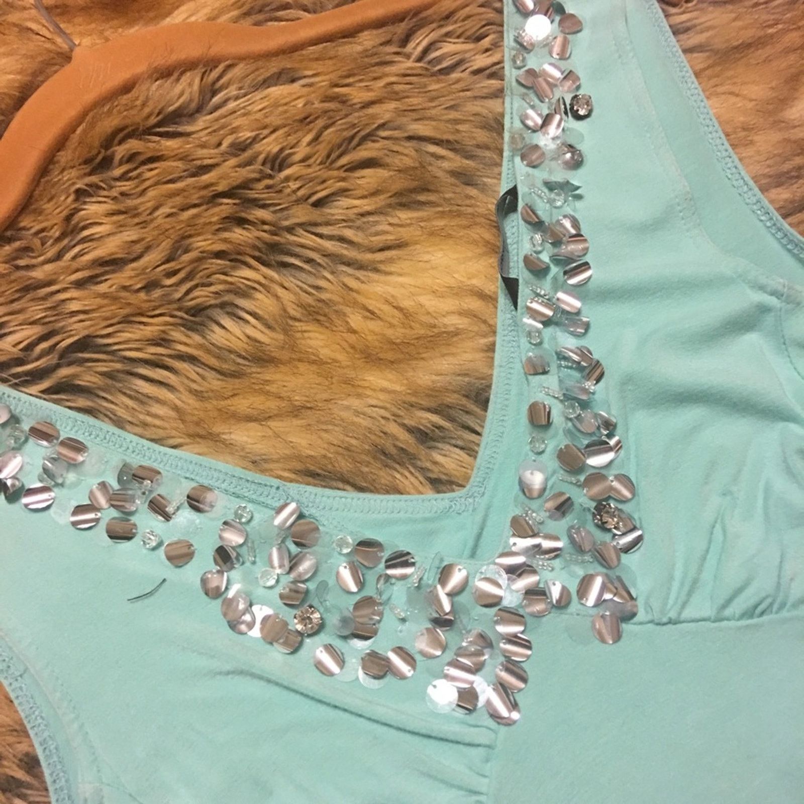 Other Moda international mint blue beaded tank top S Size S / US 4 / IT 40 - 5 Thumbnail