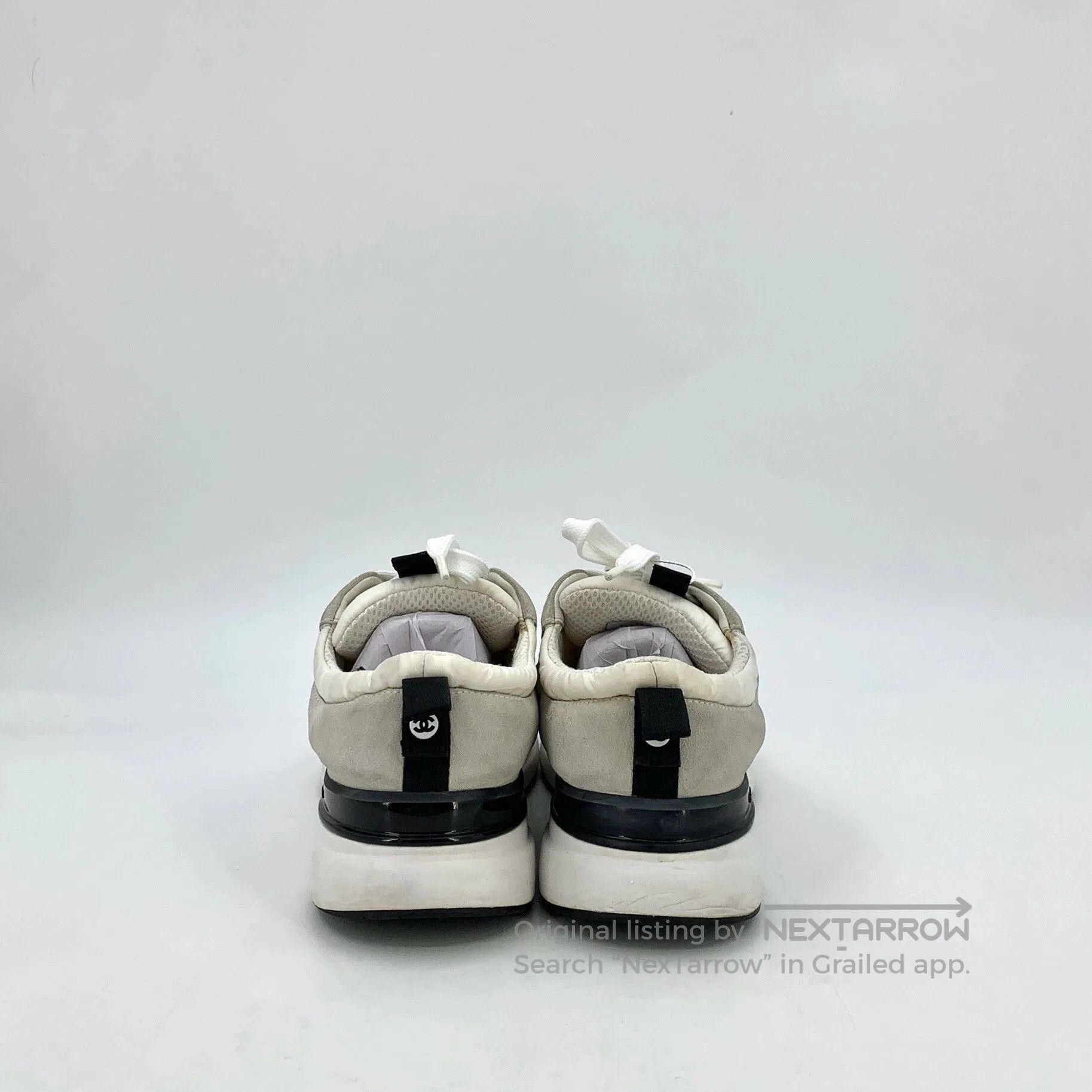 Chanel Chanel Gray White Logo Casual Sneakers . Size US 8 / IT 38 - 4 Thumbnail