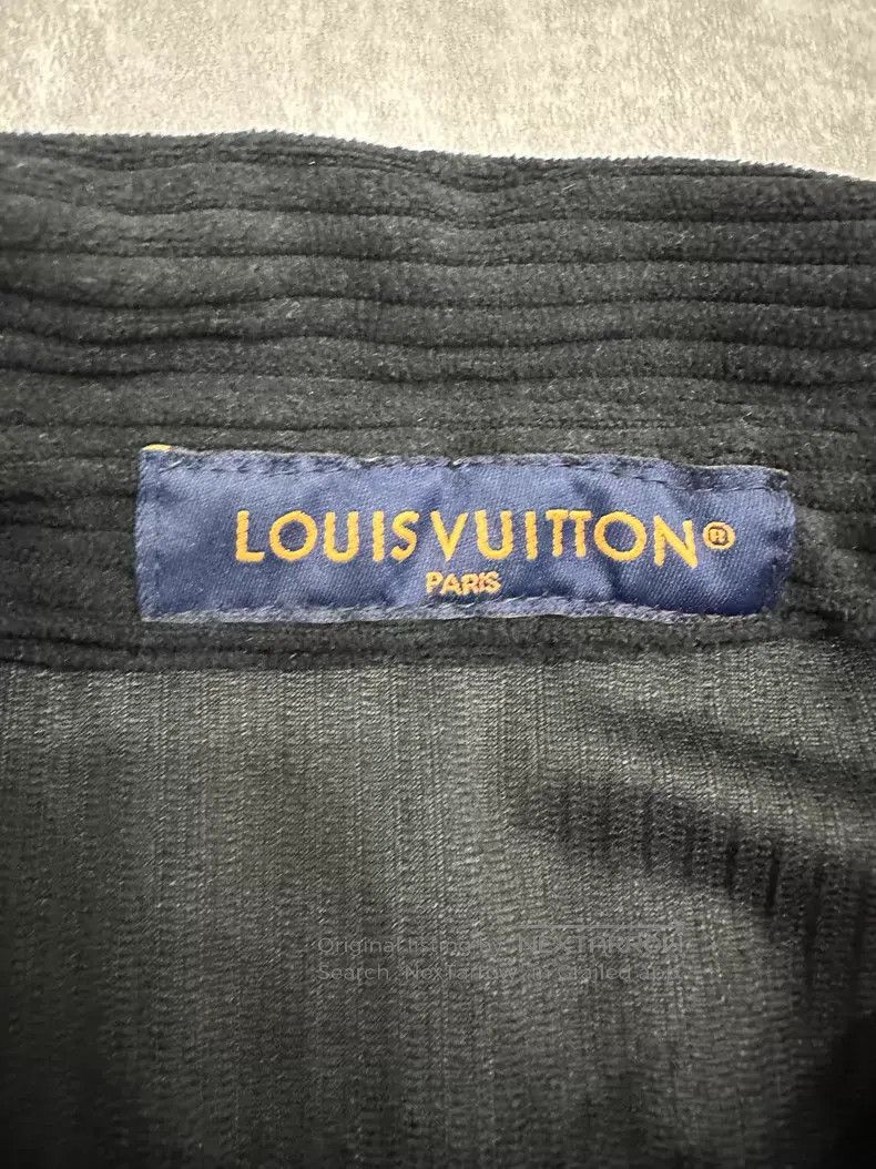 Louis Vuitton Louis Vuitton 25 New Black Corduroy Long Sleeve Shirt Size US L / EU 52-54 / 3 - 4 Thumbnail