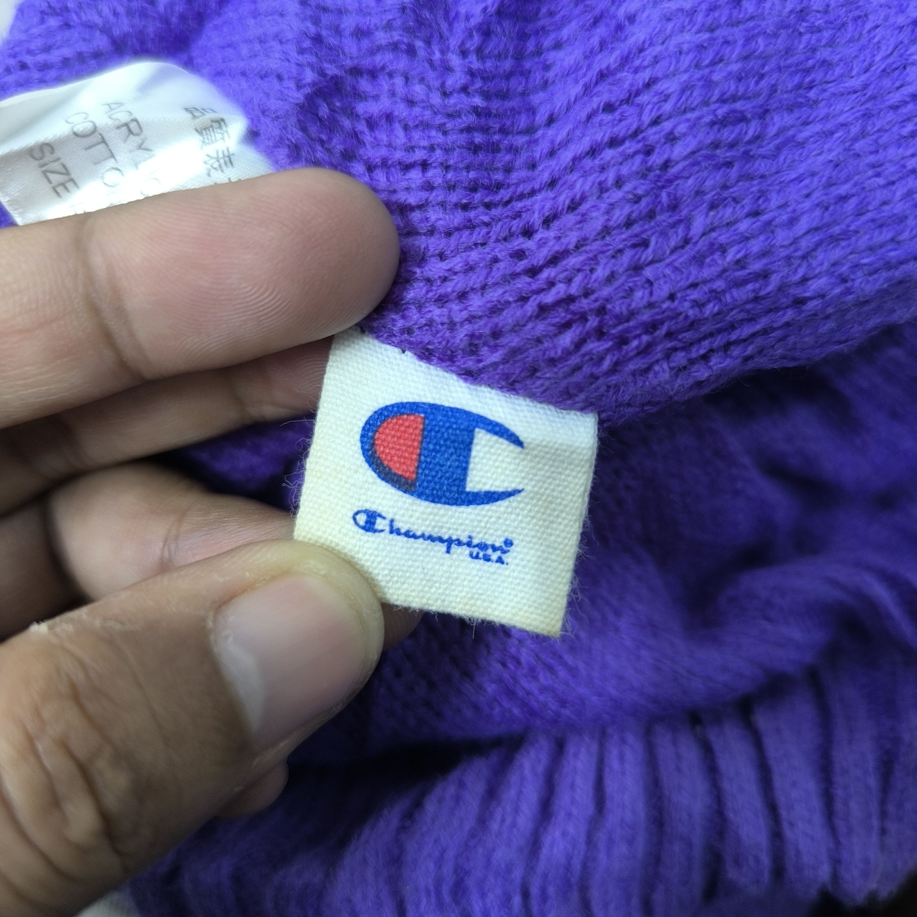 Champion 🧊 Champion center logo multicolor patchwork beanie hat Size ONE SIZE - 3 Thumbnail