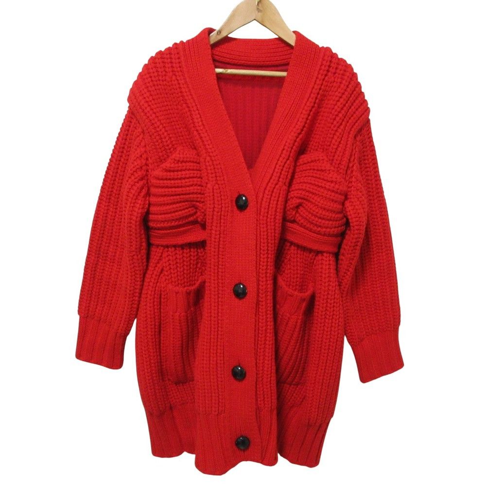 Sacai Sacai Elbow Patch Knit Long Cardigan Textile Tops DUTY FREE for USA