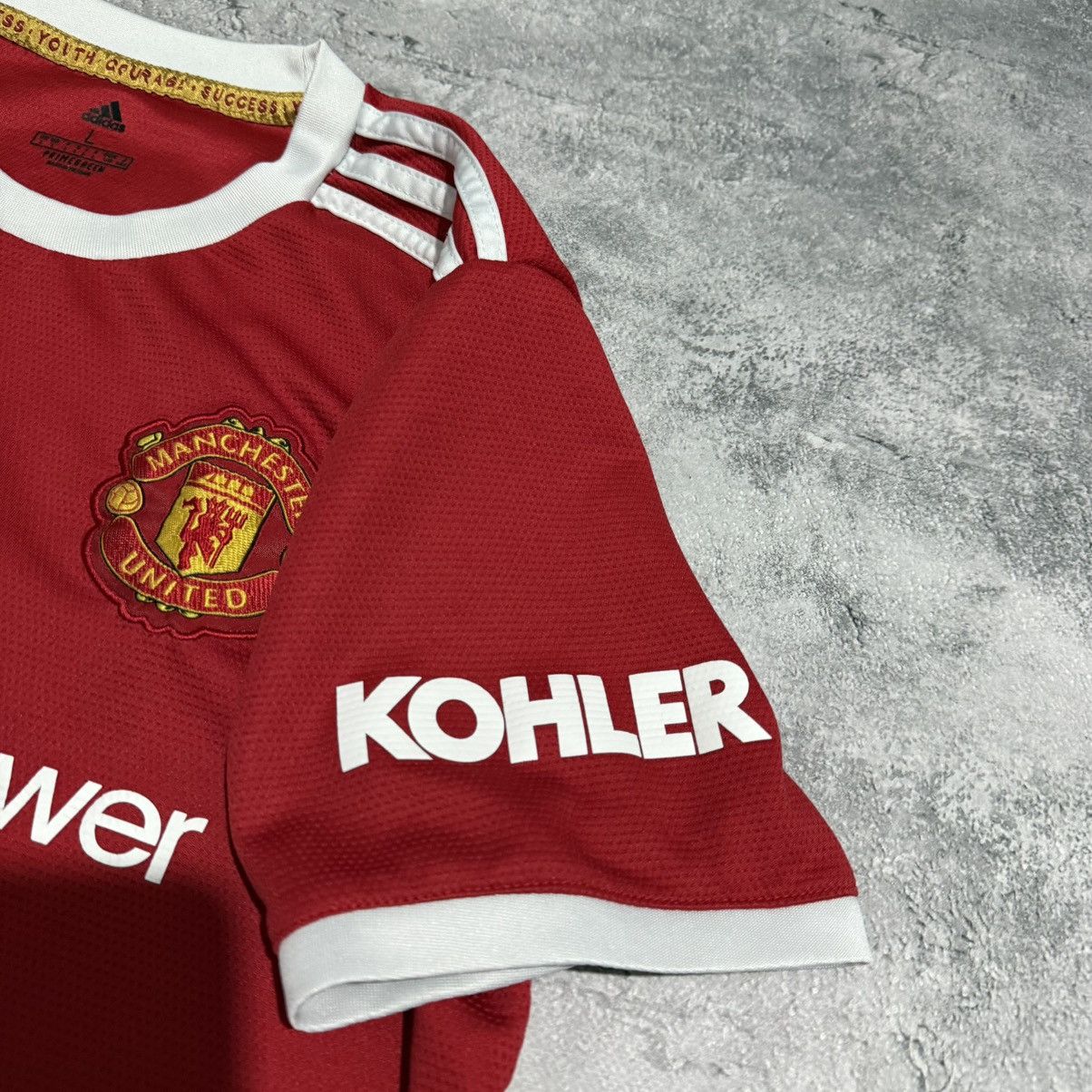 Vintage #7 Ronaldo Manchester United Adidas Soccer Jersey 21/2 Home Size US L / EU 52-54 / 3 - 7 Thumbnail