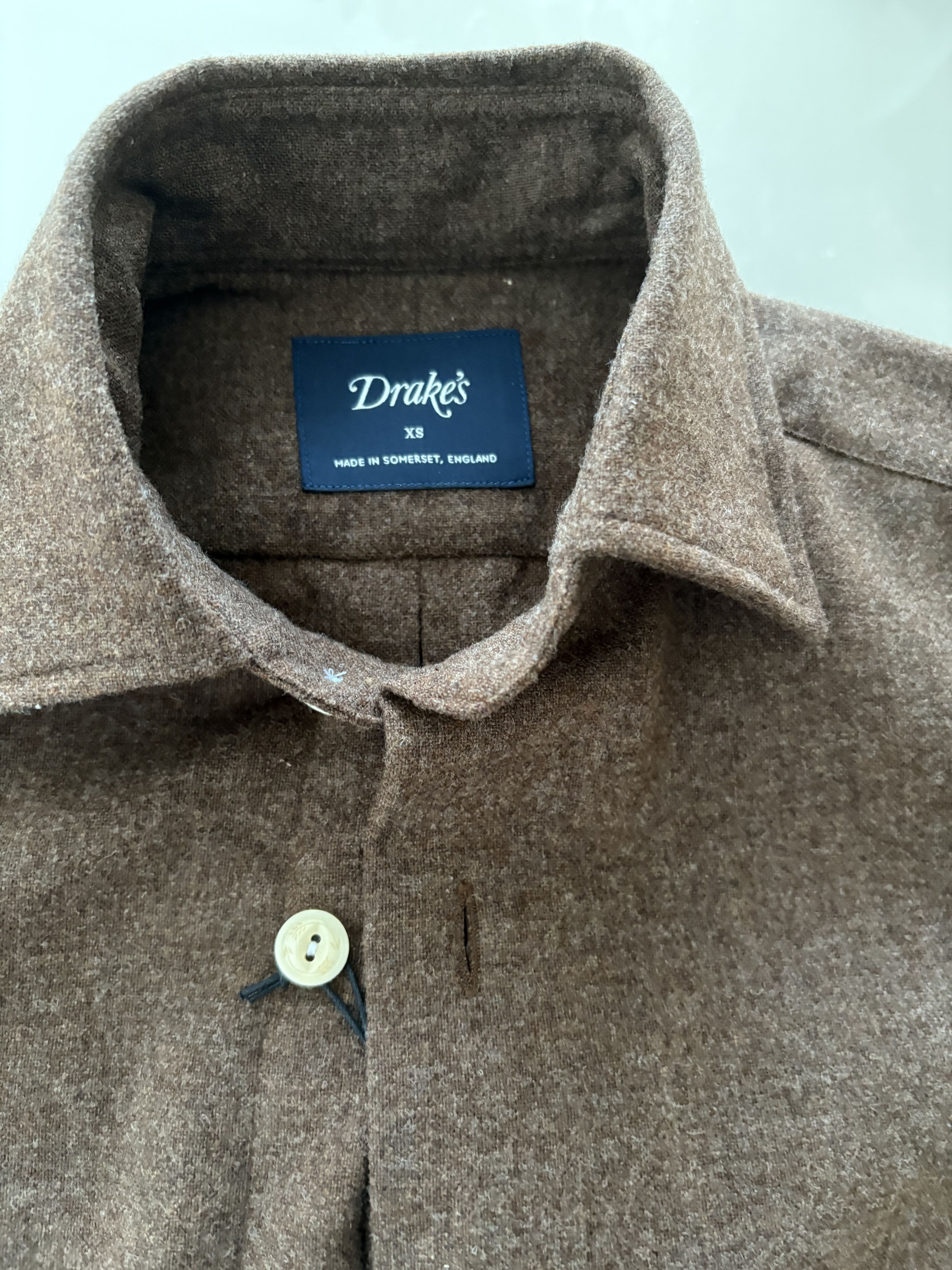 Drake's Wool Two Pocket Shirt Size US XS / EU 42 / 0 - 2 Thumbnail