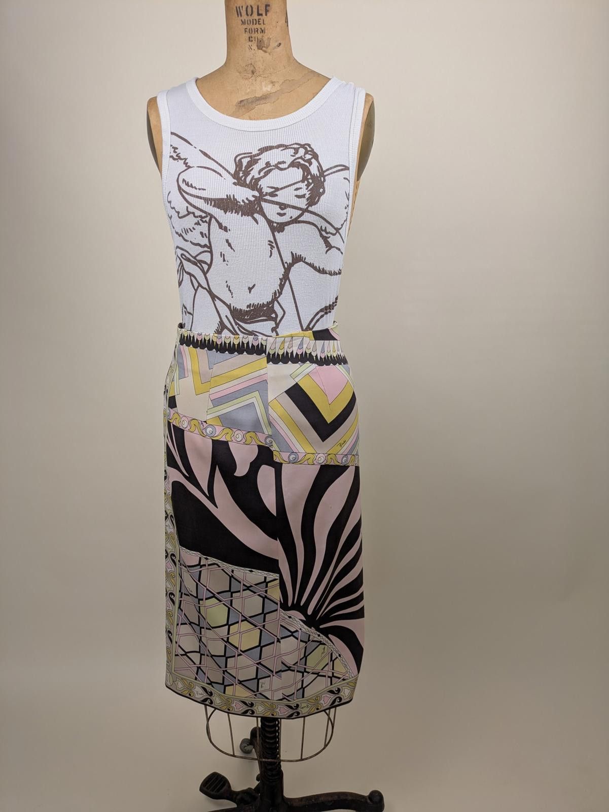 Emilio Pucci pastel patterned midi skirt