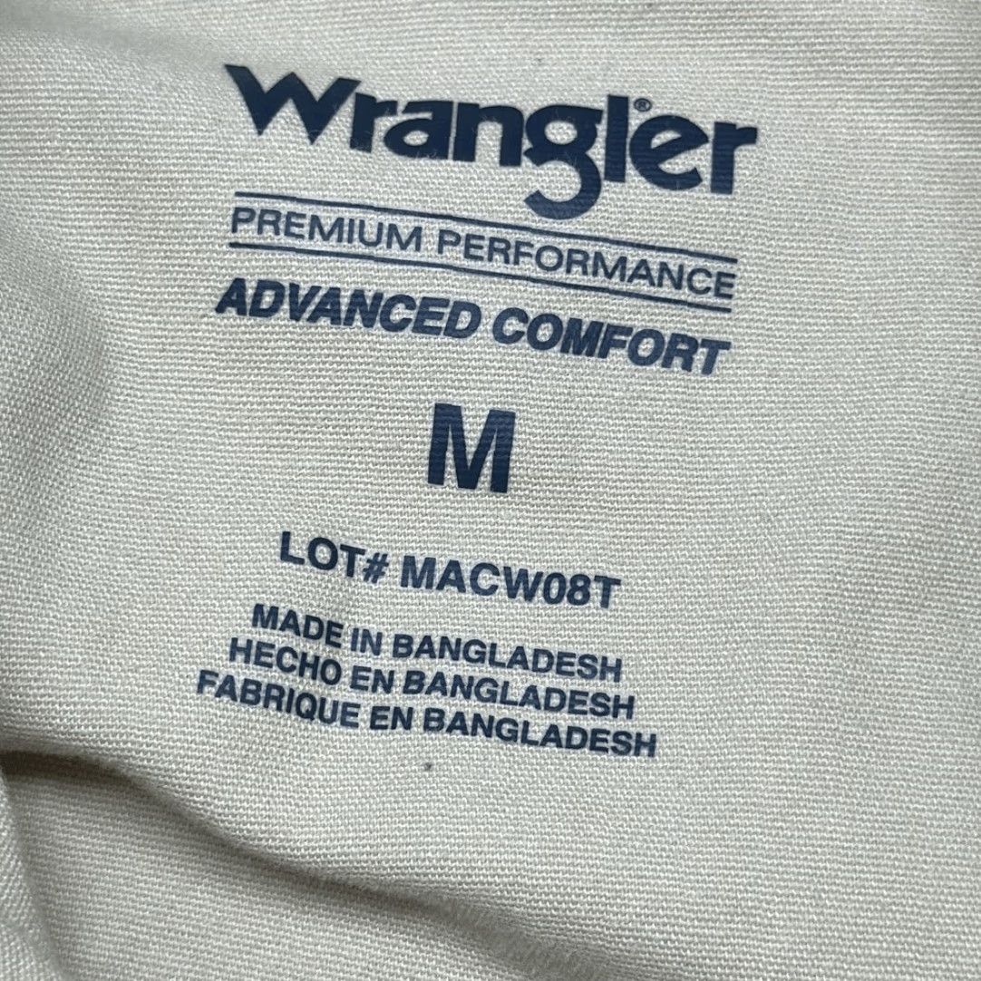 Wrangler Wrangler Shirt Men Medium M Cream Multicolor Pearl Snap Soft Premium Performance Advanced Comfort Long Sleeve Button-Up Size US M / EU 48-50 / 2 - 6 Thumbnail