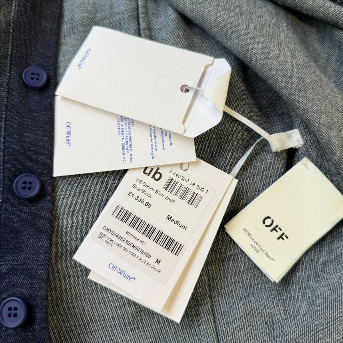 Off-White Off-White Body Scan X-Ray Denim Hoodie Size US M / EU 48-50 / 2 - 4 Thumbnail