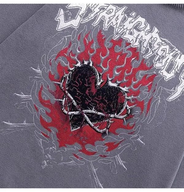 Other Oversized Knit Flame Thorn Heart Goth Sweaters Size US L / EU 52-54 / 3 - 3 Thumbnail