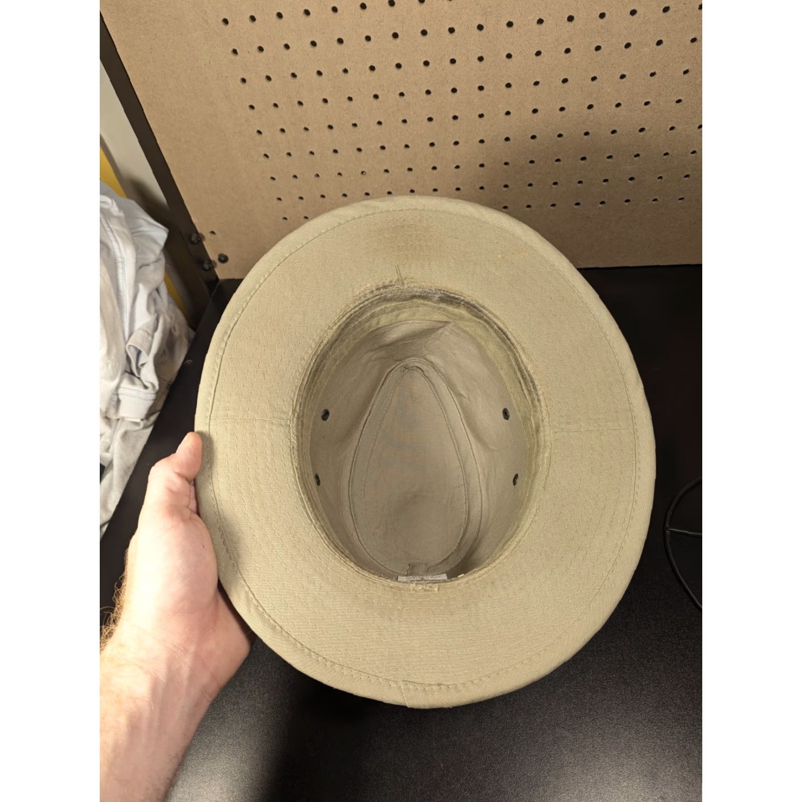 Stetson Stetson Fedora Hat Mens M Beige Cotton Breathable Eyelets Safari TC18404122 Size ONE SIZE - 5 Thumbnail