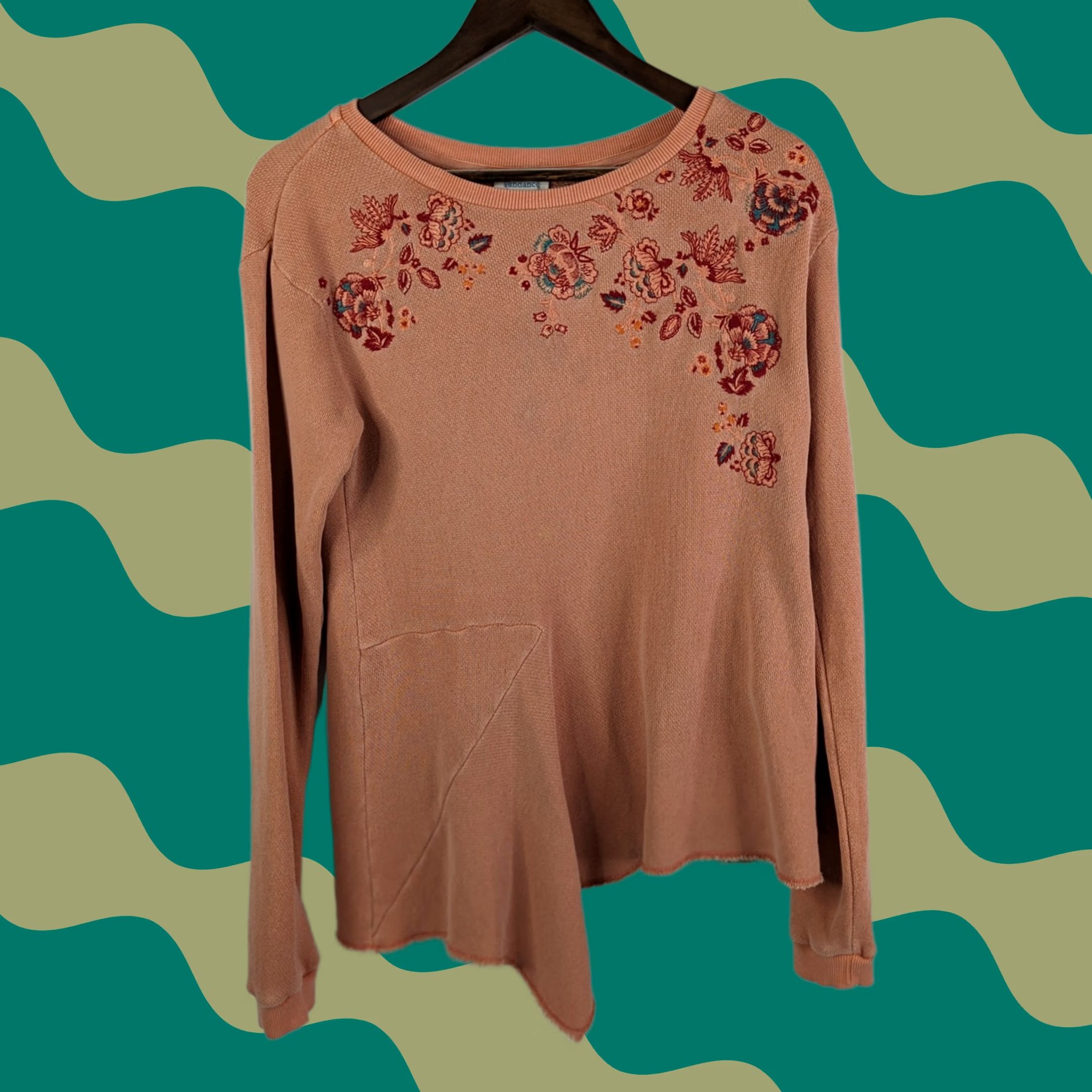 Vintage Sundance Clementine Fields Sweatshirt Womens XS Floral Embroidered Knit Long Sleeve Dolman Size XS / US 0-2 / IT 36-38 - 1 Thumbnail