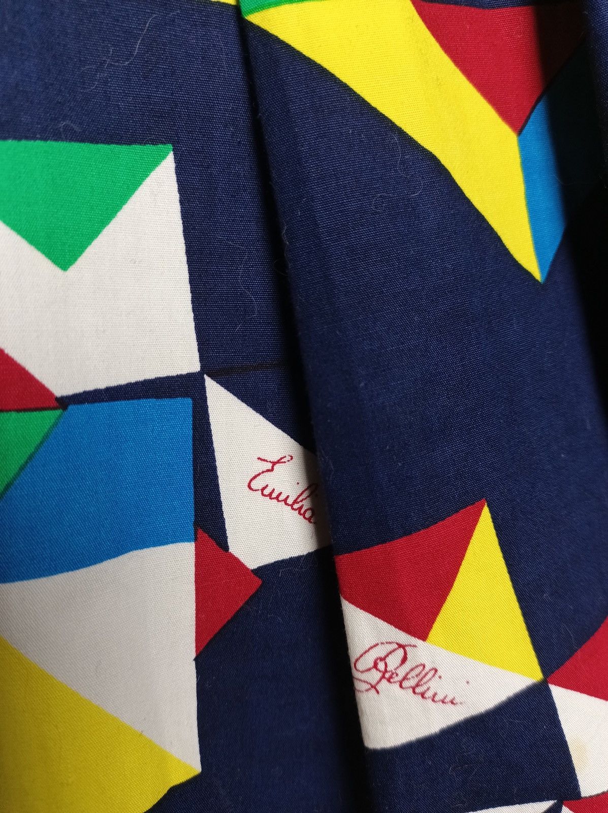 Vintage Emilia Bellini Vintage 70s Abstract Print Cotton Skirt EU 44 Size 30" / US 8 / IT 44 - 5 Thumbnail