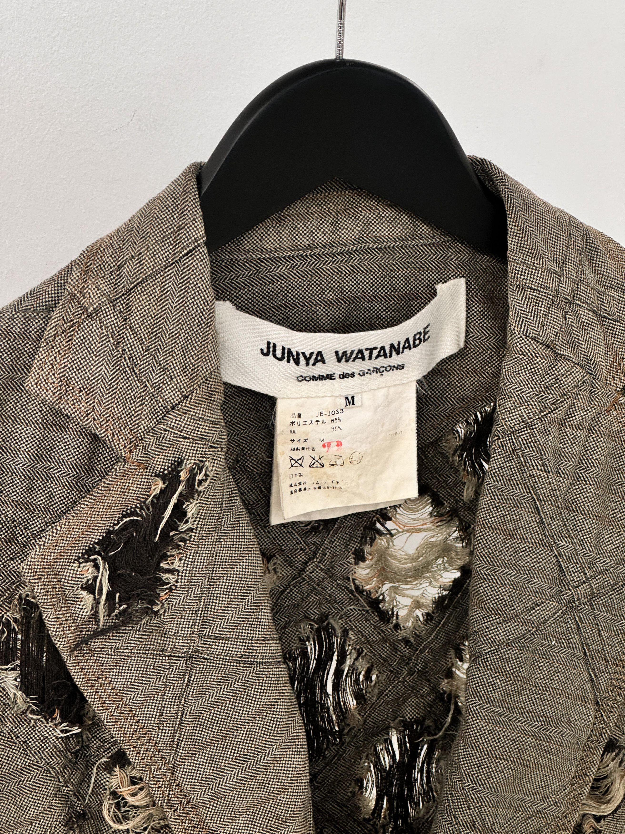 Junya Watanabe JUNYA WATANABE COMME des GARÇONS Distressed Denim Blazer Size M / US 6-8 / IT 42-44 - 6 Thumbnail