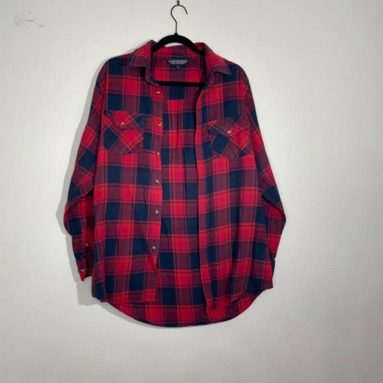 Other Alexander Del Rossa Red Plaid Flannel Shirt Size Large Size US L / EU 52-54 / 3 - 2 Thumbnail