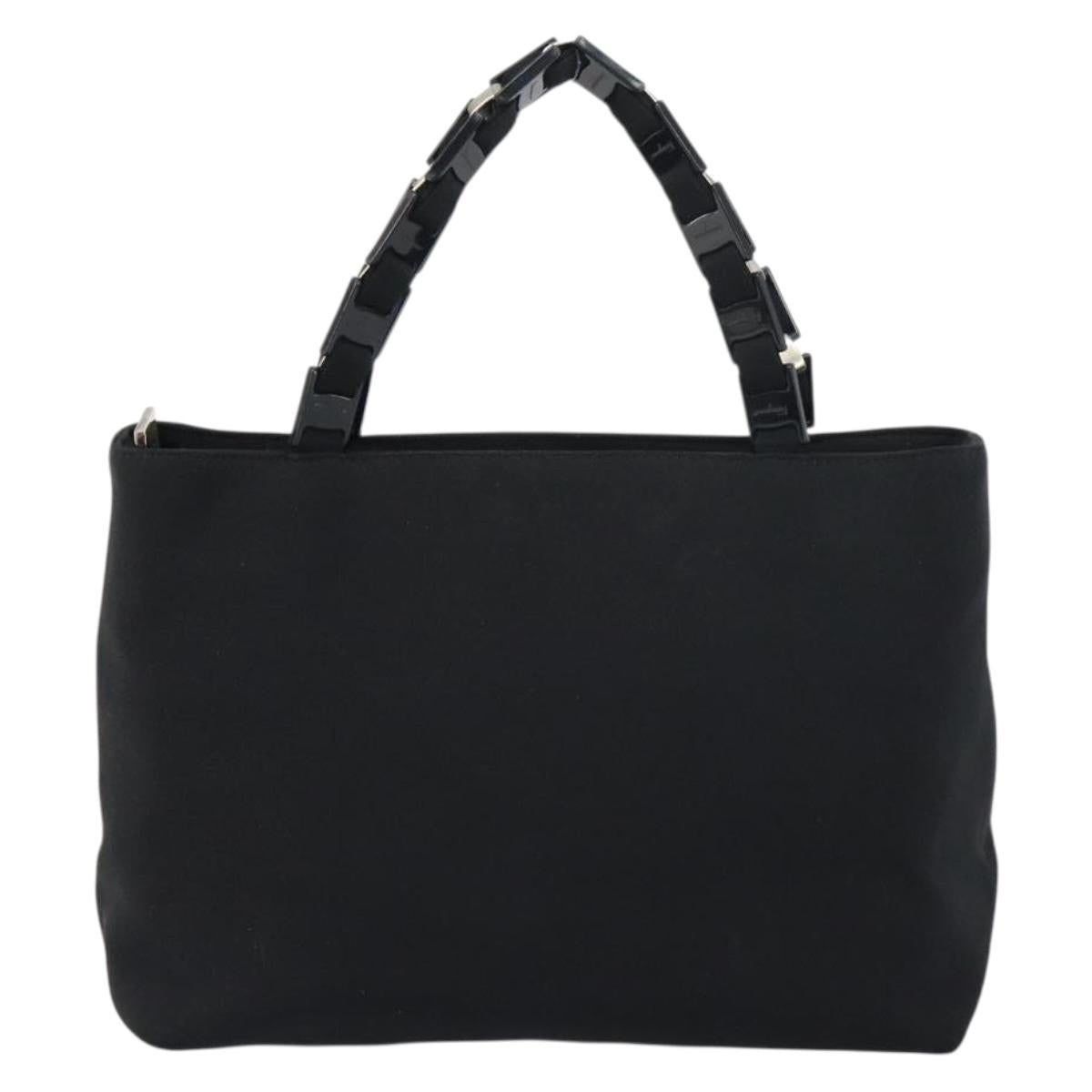 Salvatore Ferragamo Canvas Handbag Black, Women's