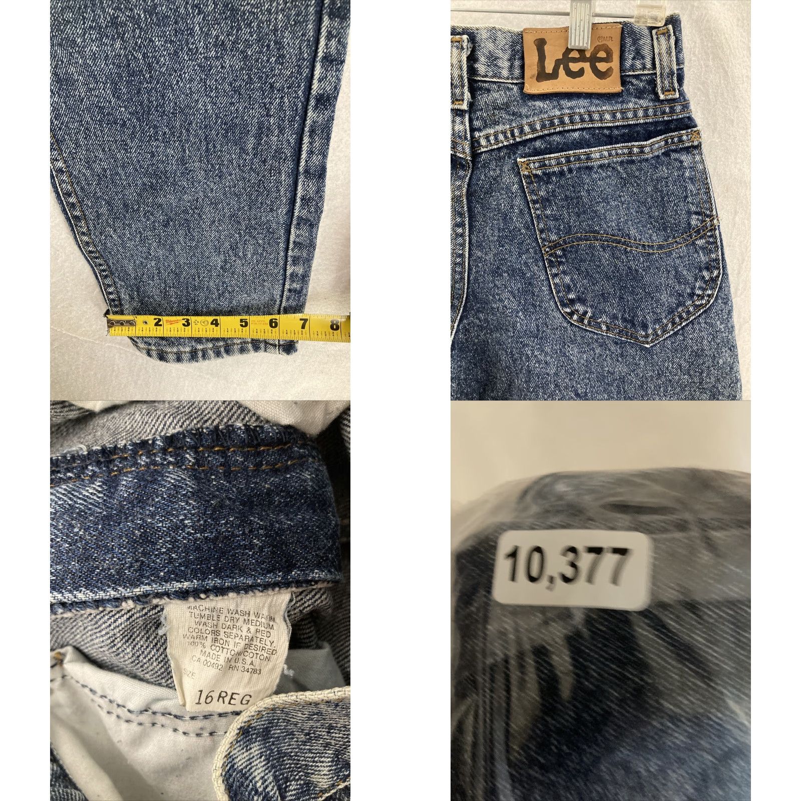 Lee Vintage Lee Mom Jeans Womens 16 High Rise Blue Cotton 90s Hipster Classic Size 38" / US 16 / IT 52 - 8 Thumbnail