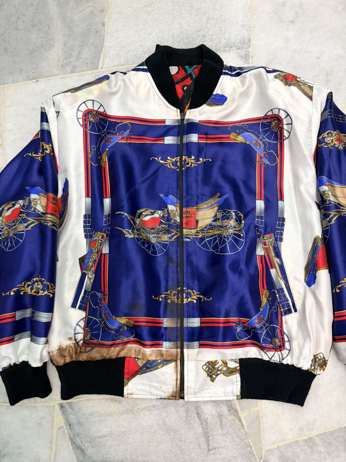 Vintage Rare Vintage 80s 90s Abstract Art Bomber Jacket Size US L / EU 52-54 / 3 - 6 Thumbnail
