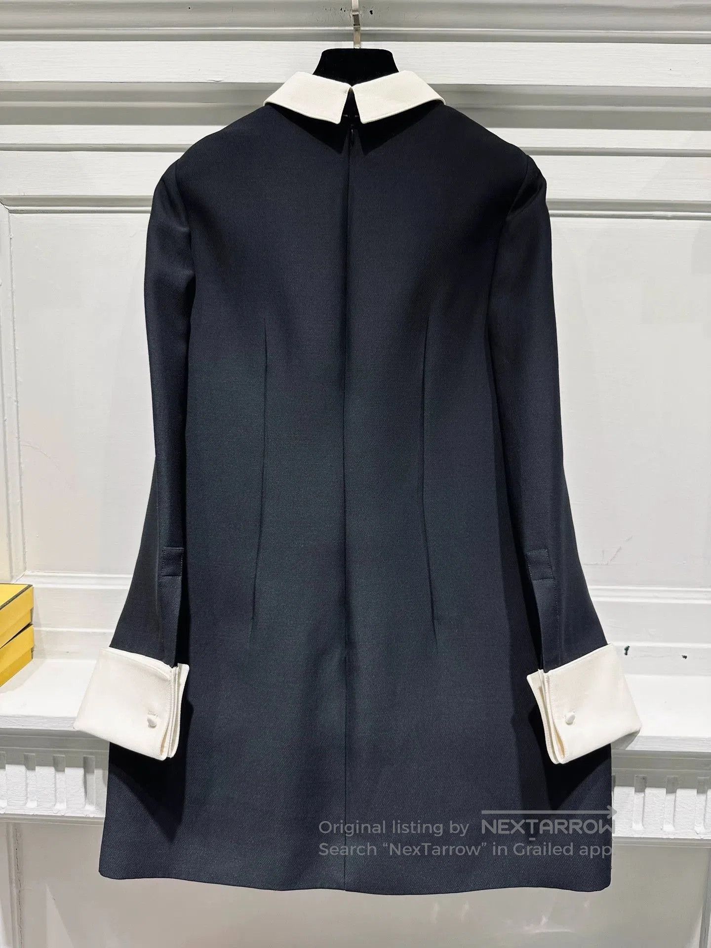 Valentino Valentino White Collar Black Dress. Size US 26 / EU 42 - 2 Thumbnail