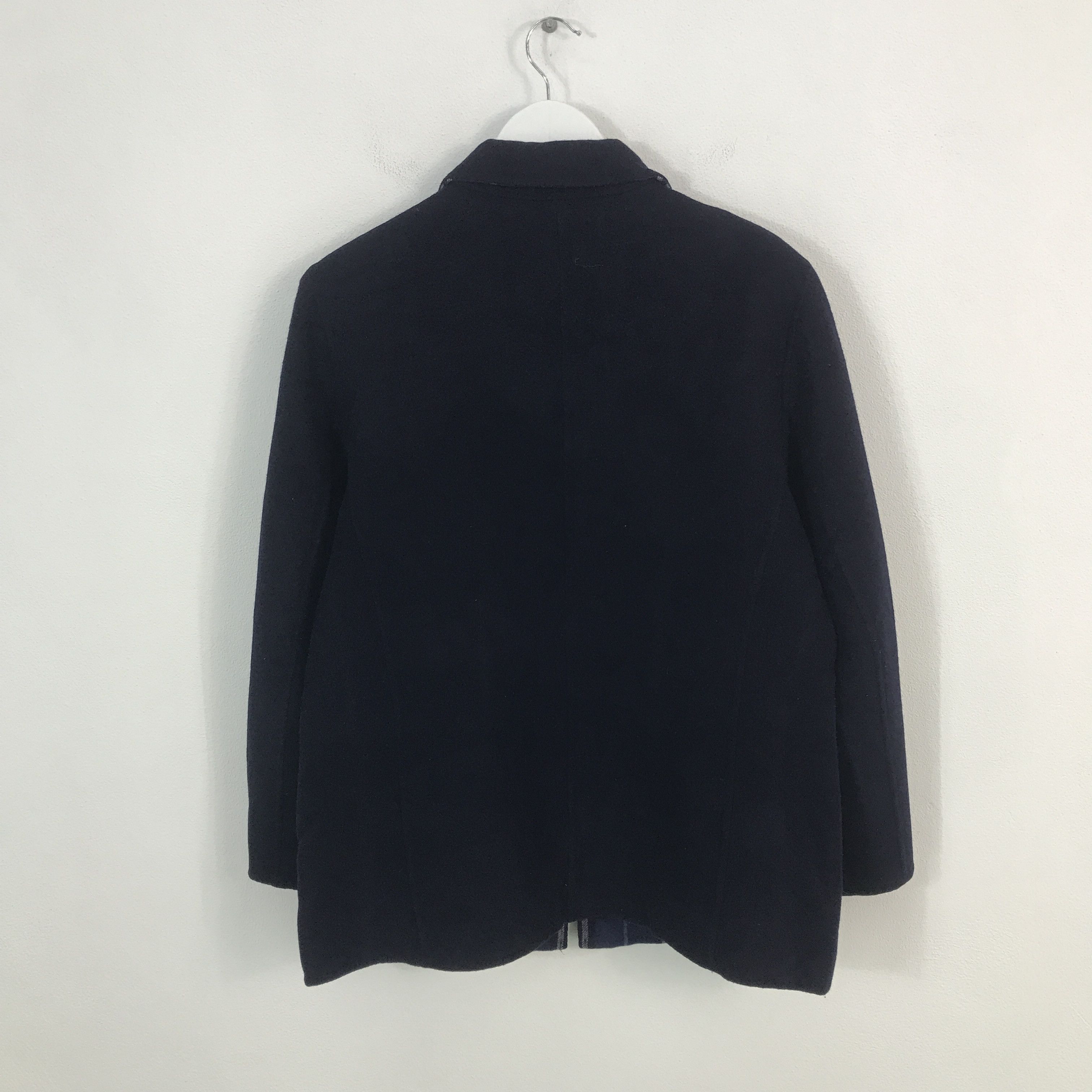 Burberry × Vintage Rare burberry navy wool zipper jacket Size M / US 6-8 / IT 42-44 - 3 Thumbnail