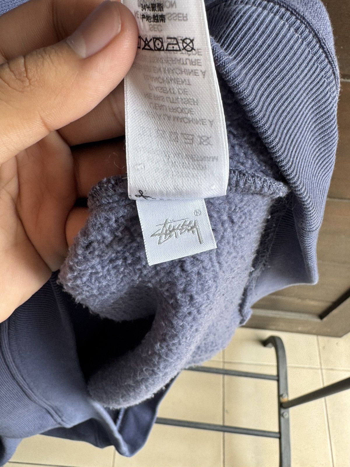 Stussy Stussy STU Relaxed Blue Hoodie Size US XL / EU 56 / 4 - 4 Thumbnail