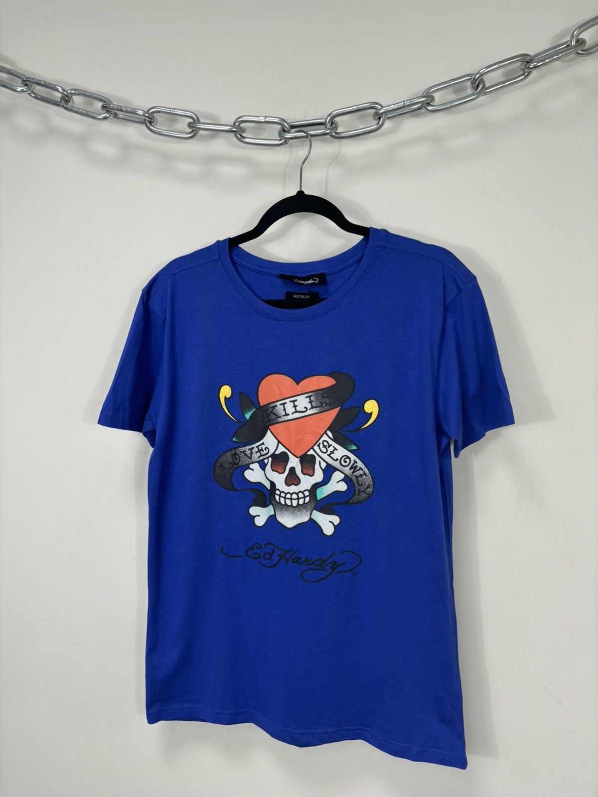 Ed Hardy Vintage Ed Hardy Heart Skull Tattoo Big Logo Hype Tee Size US M / EU 48-50 / 2 - 3 Thumbnail