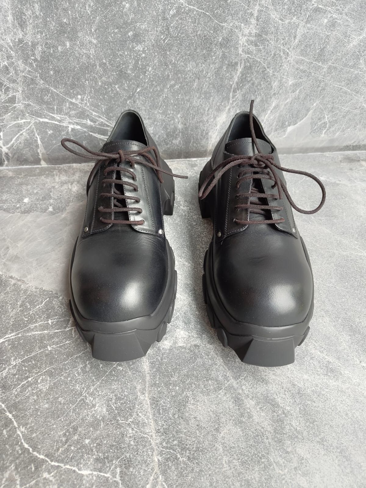 Rick Owens Rick Owens Leather Shoes Lace Up Bozo Black | Grailed