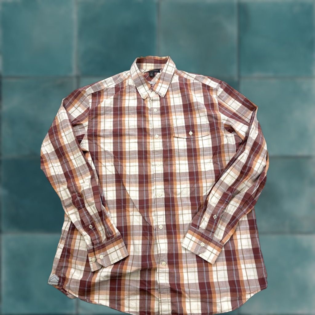 Banana Republic Banana Republic Shirt Men's XL Plaid Button Up Long Sleeve Size US XL / EU 56 / 4 - 1 Thumbnail