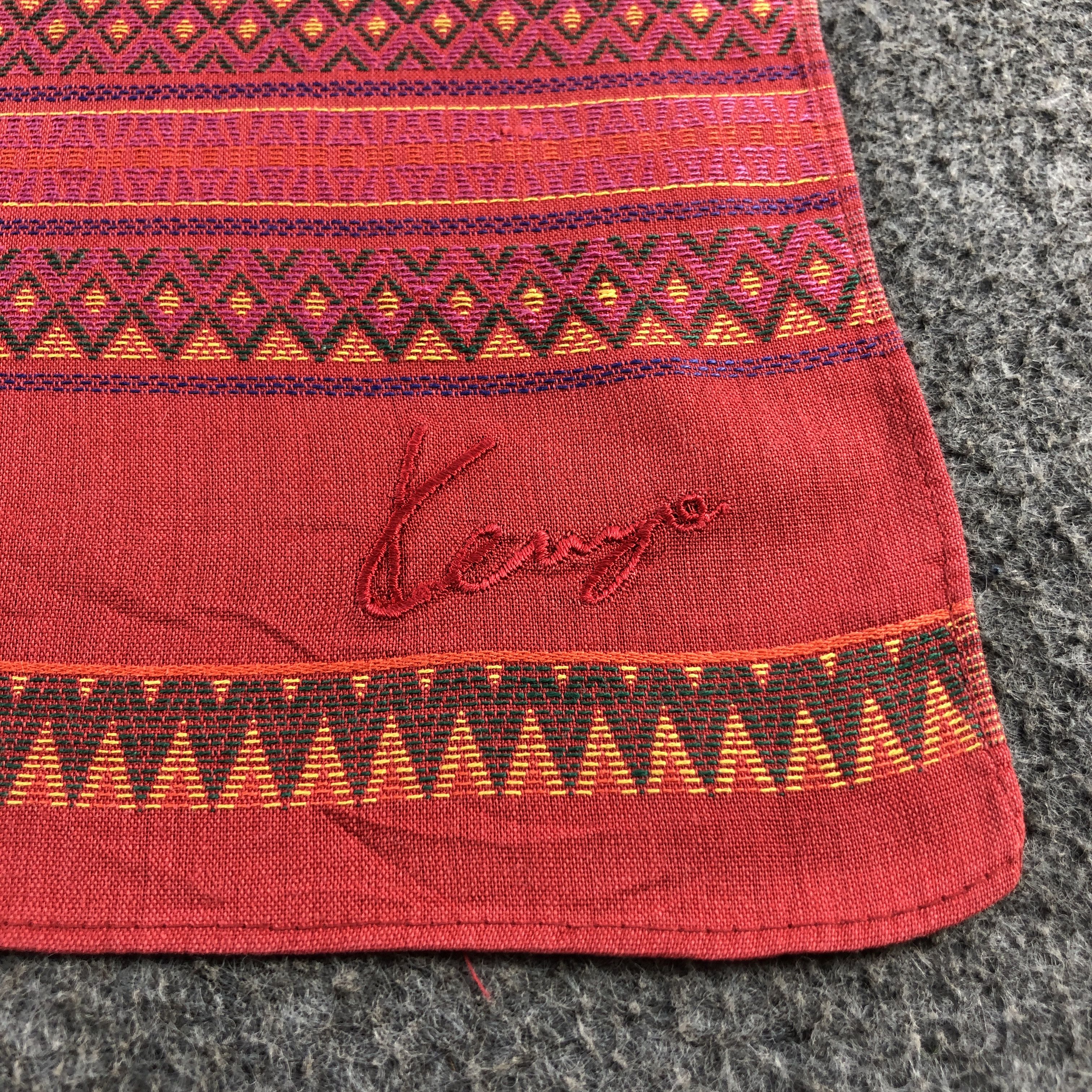 Kenzo × Vintage Kenzo Floral Handkerchief Neckerchief Bandana H2422 Size ONE SIZE - 4 Thumbnail