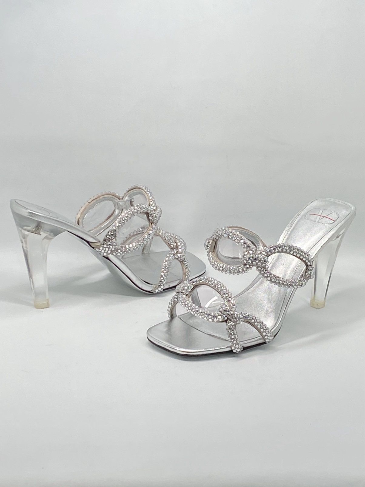 Valentino Valentino Garavani Crystal embellished heel sandal size 37.5 Size US 7.5 / IT 37.5 - 11 Thumbnail