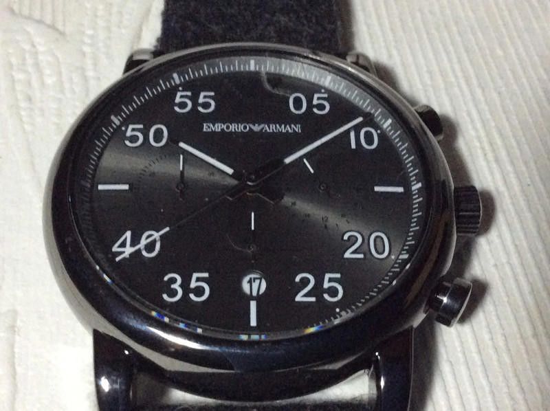 Emporio Armani Emporio Armani men's black watch Size ONE SIZE - 1 Thumbnail