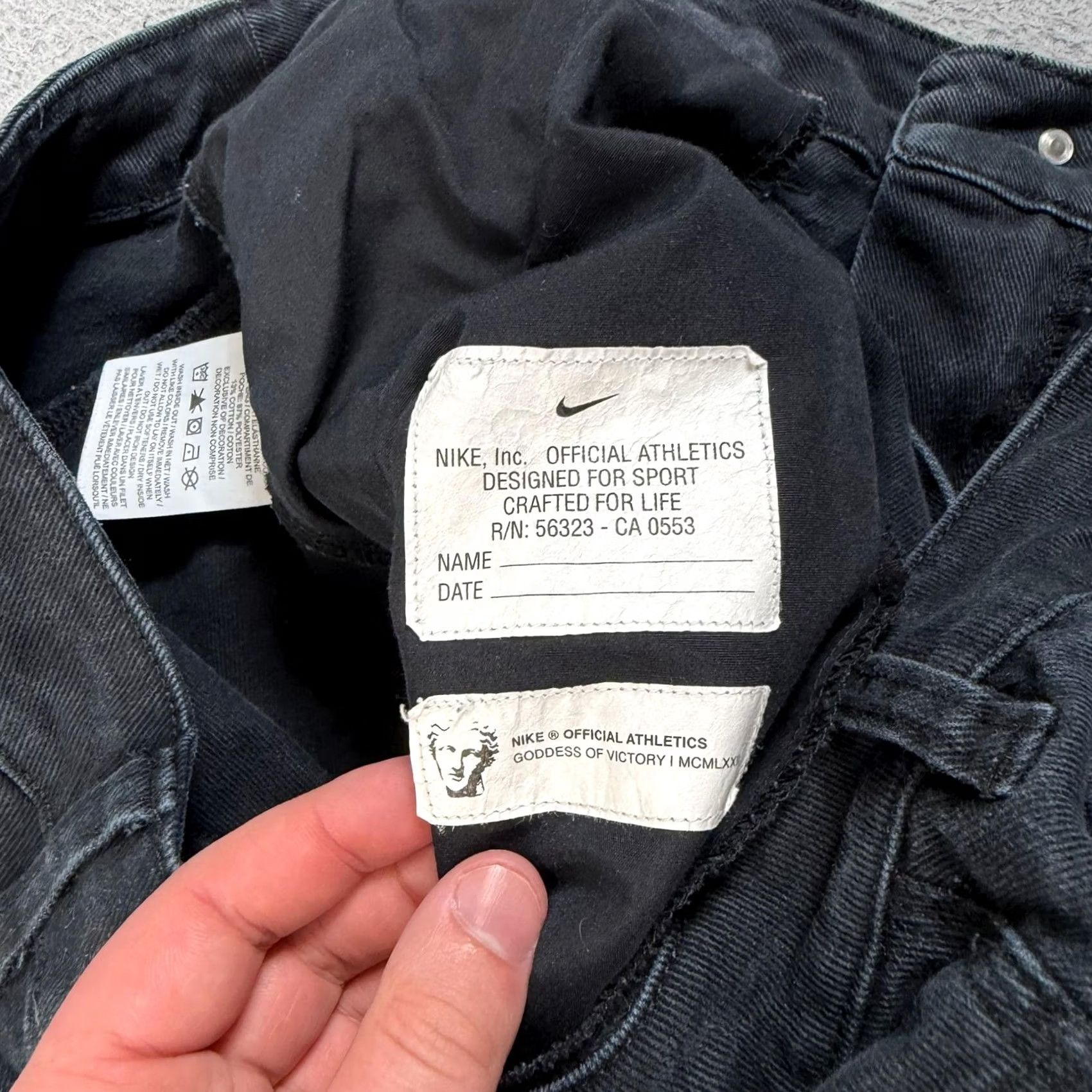 Nike Nike Jeans Mens 34x28 Black Relaxed Fit Cargo Denim Streetwear Y2K Size US 34 / EU 50 - 5 Thumbnail