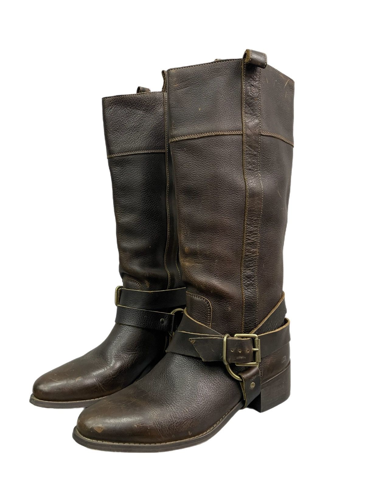 Wrangler Vintage Brown Tall Leather wrangler 90s Boots Western Size US 7.5 / EU 40-41 - 1 Thumbnail