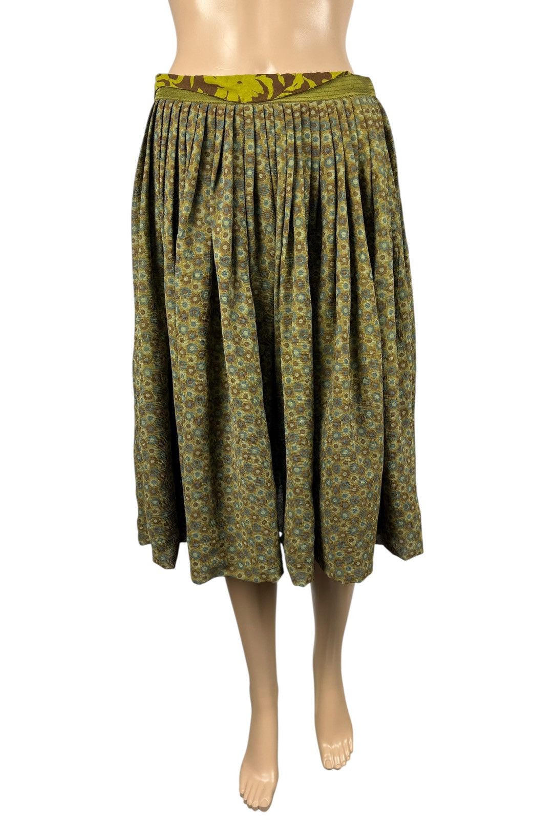 Other Sabyasachi Pleated Silk Cotton Skirt Knee Length size 10 Size 28" / US 6 / IT 42 - 2 Thumbnail