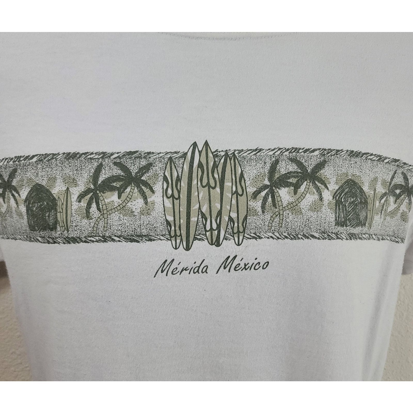 Other White Green Merida Mexico Surfboard Graphic Shirt Small Size US S / EU 44-46 / 1 - 2 Thumbnail