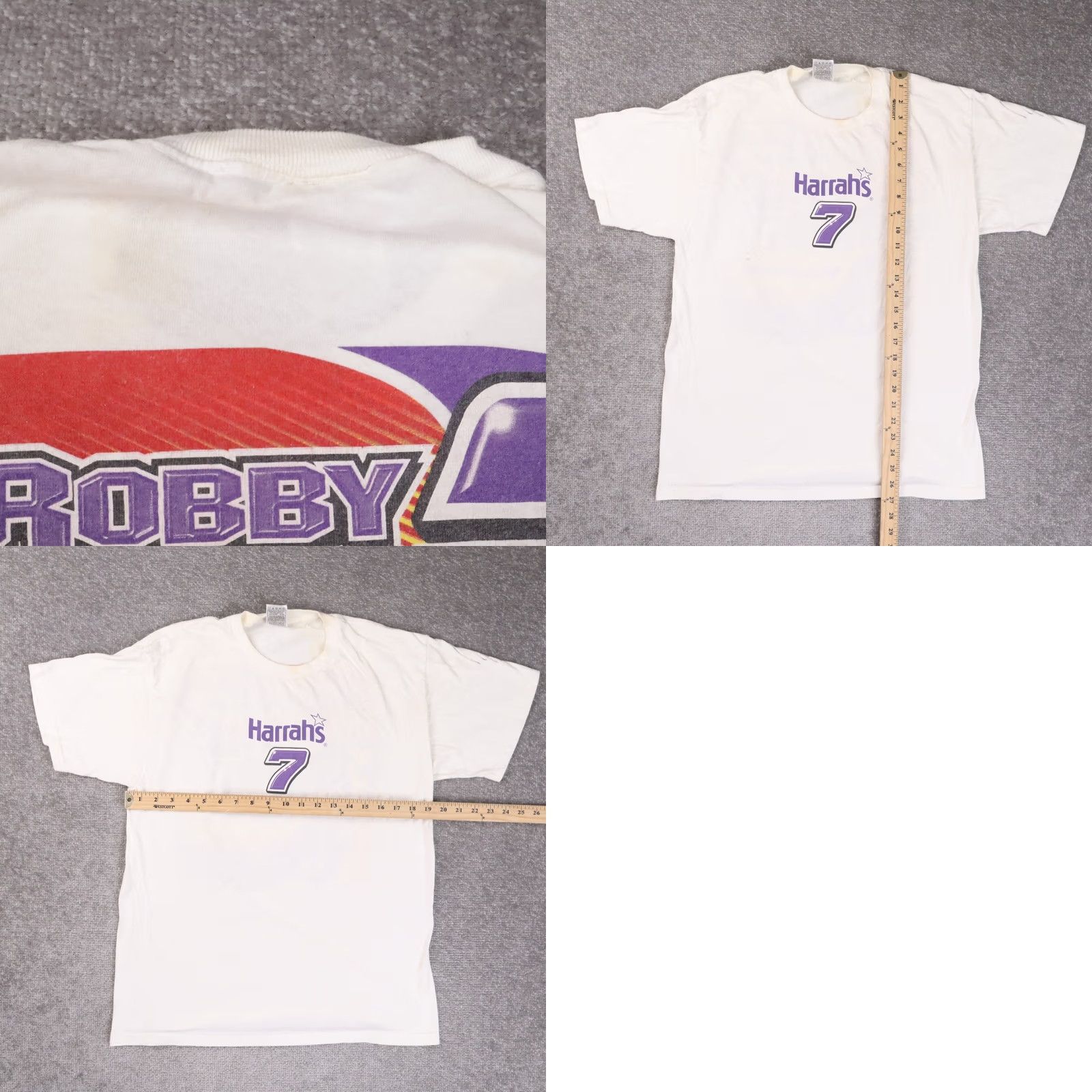 Fruit Of The Loom VINTAGE Robby Gordon Nascar Shirt White Large Short Sleeve T-Shirt Size US L / EU 52-54 / 3 - 8 Thumbnail