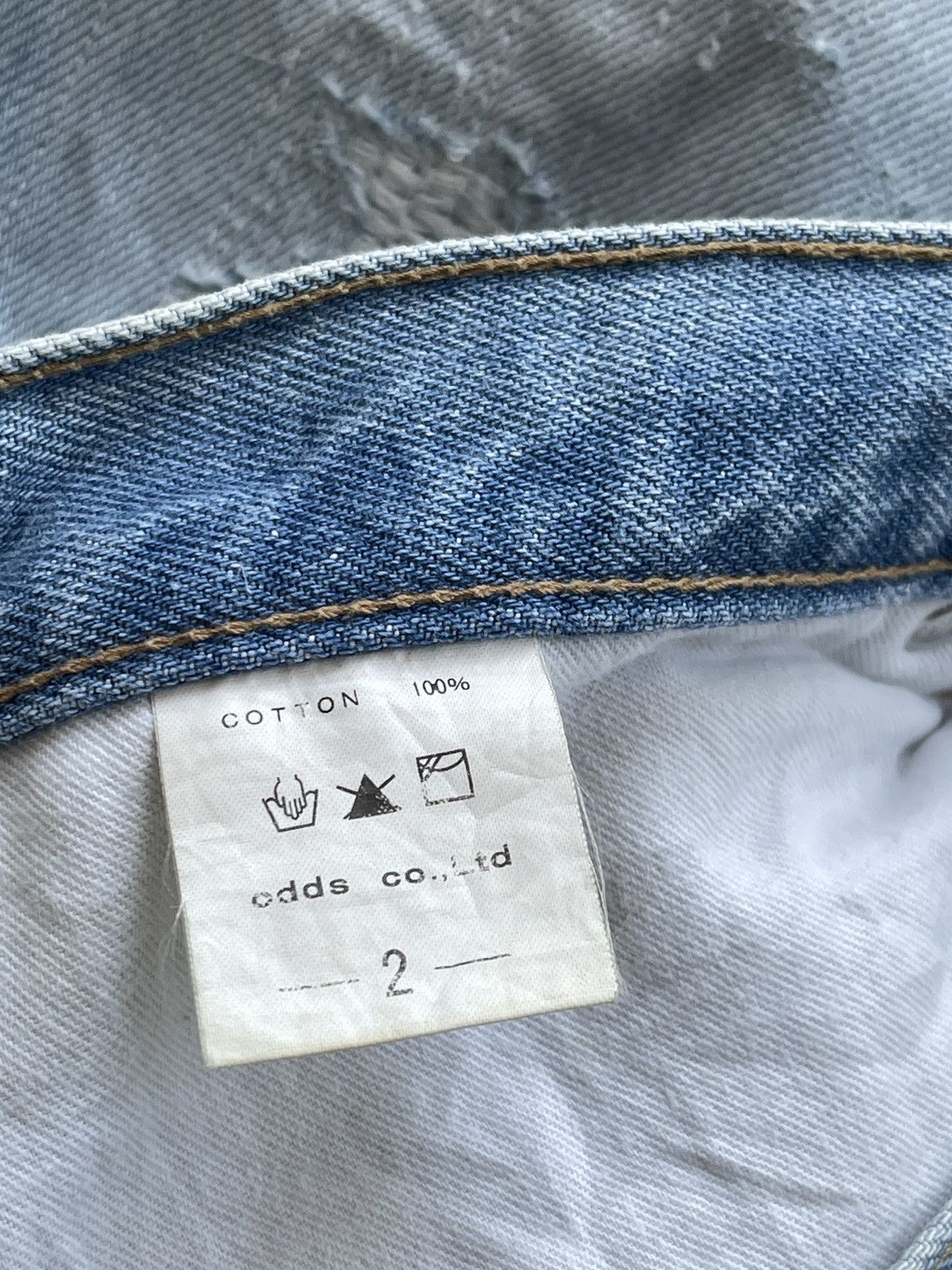 Japanese Brand Lounge Lizard Distressed Straight Cut Denim Size US 29 - 10 Thumbnail
